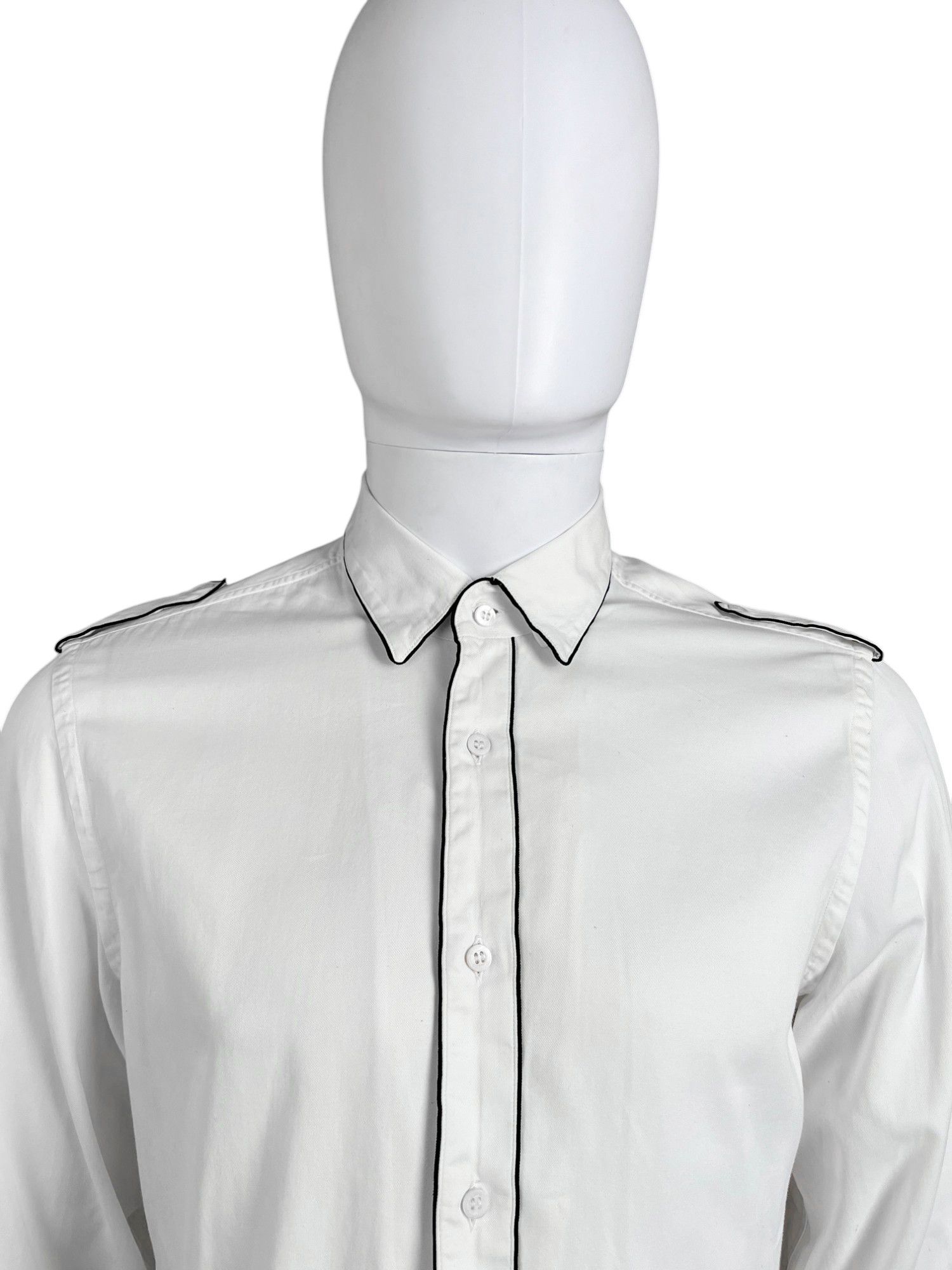 Gucci 2000's Military White Cotton Shirt Size US L / EU 52-54 / 3 - 5 Thumbnail