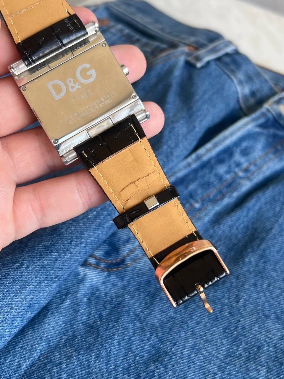 Dolce & Gabbana D&G MEN'S METAL BIG CHUNKY METAL STEEL QUARTZ WATCH 2000S Size ONE SIZE - 11 Thumbnail