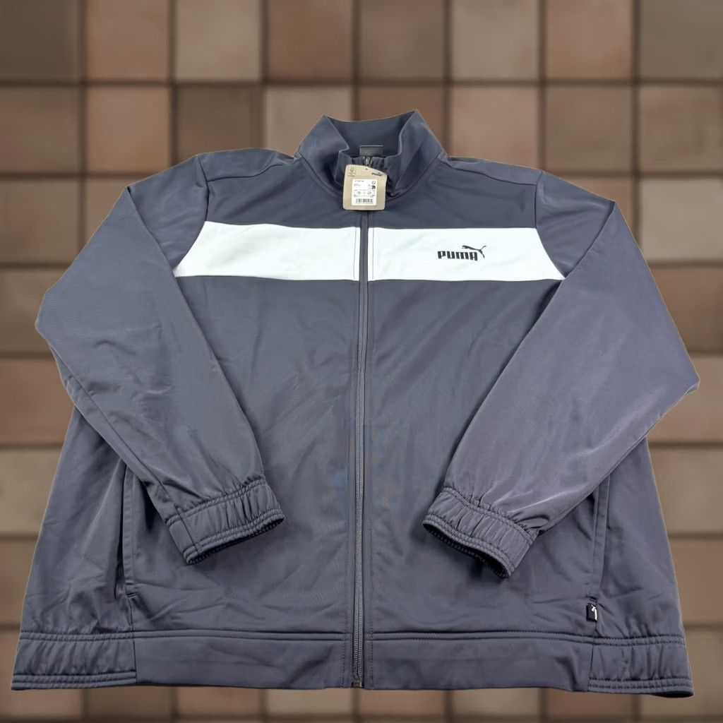 Puma Puma Track Jacket Mens 2XL Gray Full Zip Performance Casual Stretch NEW Size US XXL / EU 58 / 5 - 1 Thumbnail