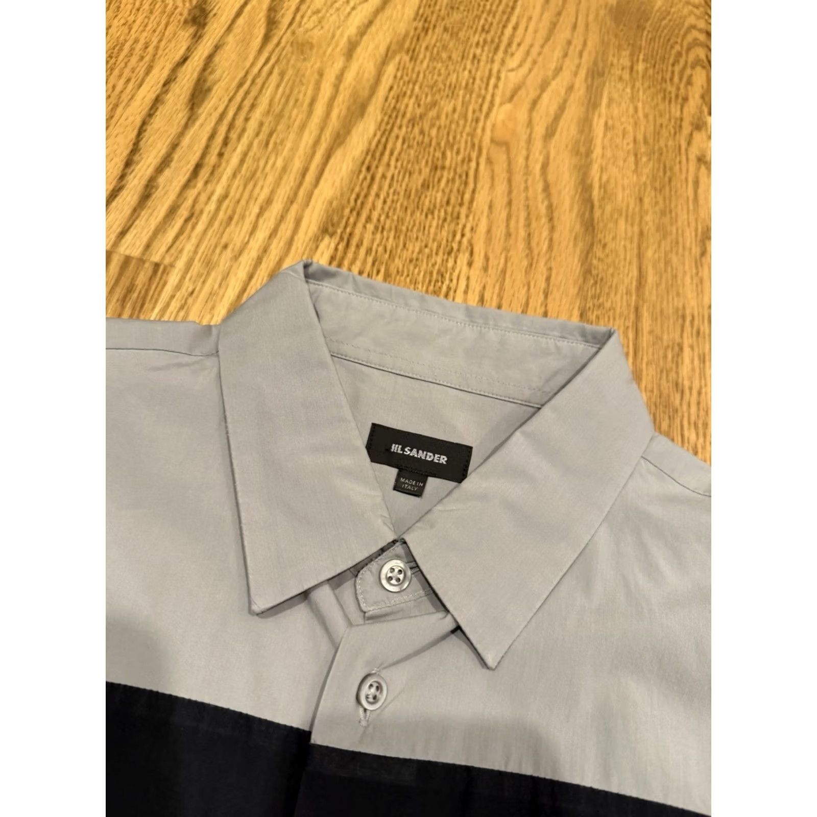 Jil Sander Jil Sander Shirt Men’s 15.5 39 Stripe Italy Gray Tailor Made Cut & Sew Button Up Shirt Fashion/Business Casual Dress Shirt Size US L / EU 52-54 / 3 - 5 Thumbnail