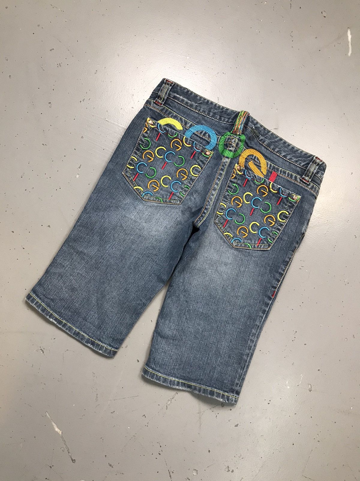 Coogi Vintage Coogi SpellOut embroidered denim jort Size 32" / US 10 / IT 46 - 12 Thumbnail