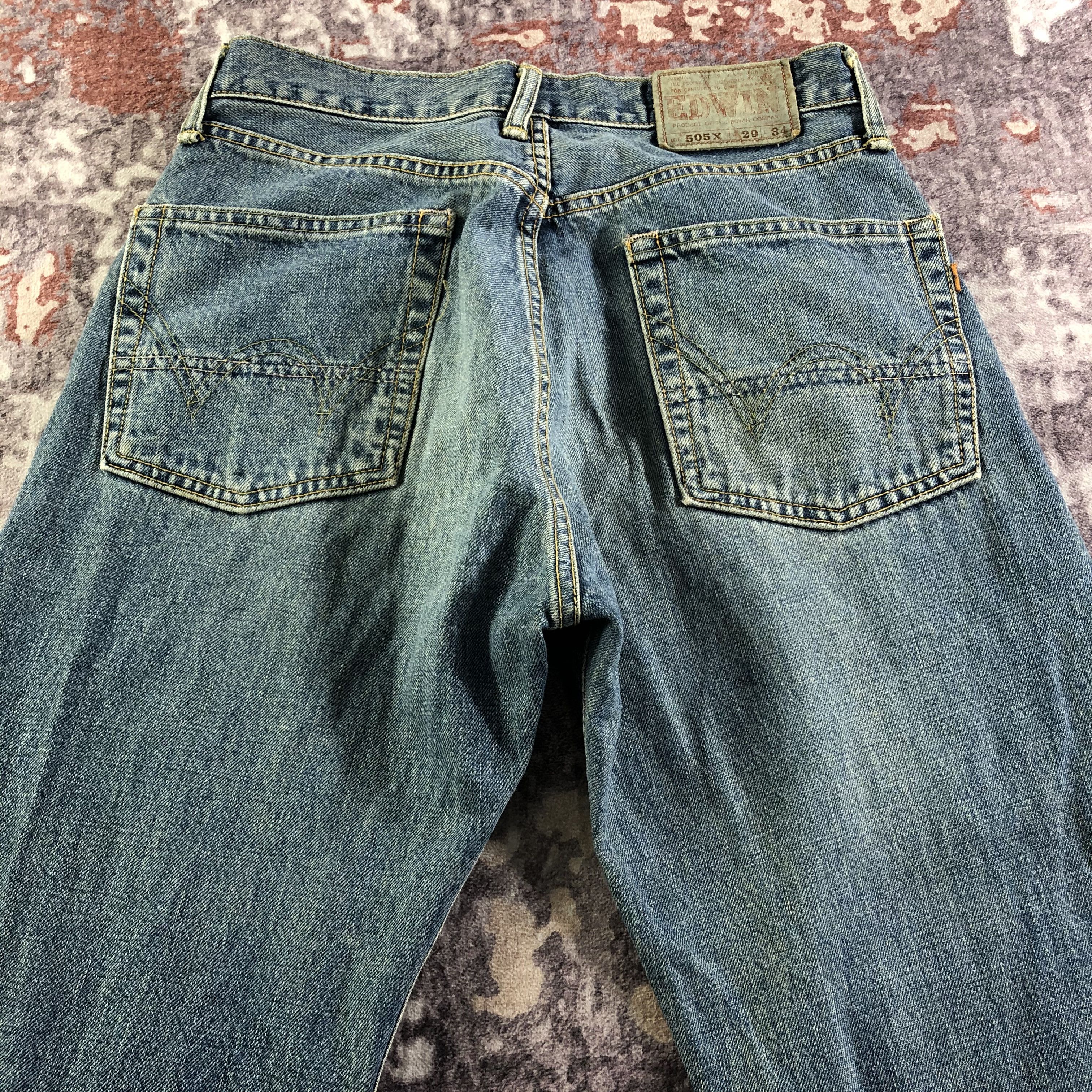 Edwin Vintage 90s Edwin 505 Selvedge Jeans-JM3597 Size US 29 - 4 Thumbnail