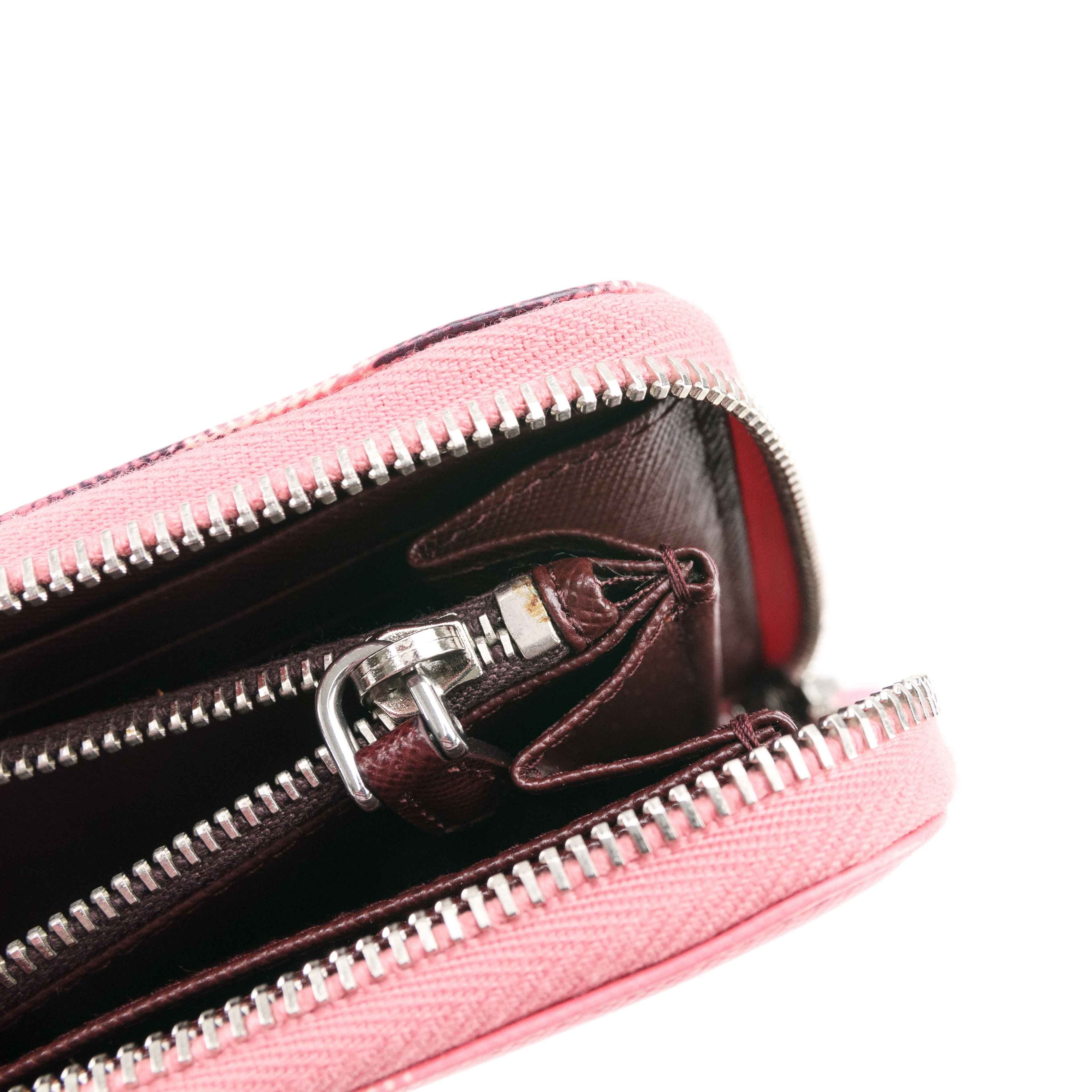 Prada PRADA Zip Around Long Saffiano Leather Wallet Size ONE SIZE - 13 Thumbnail
