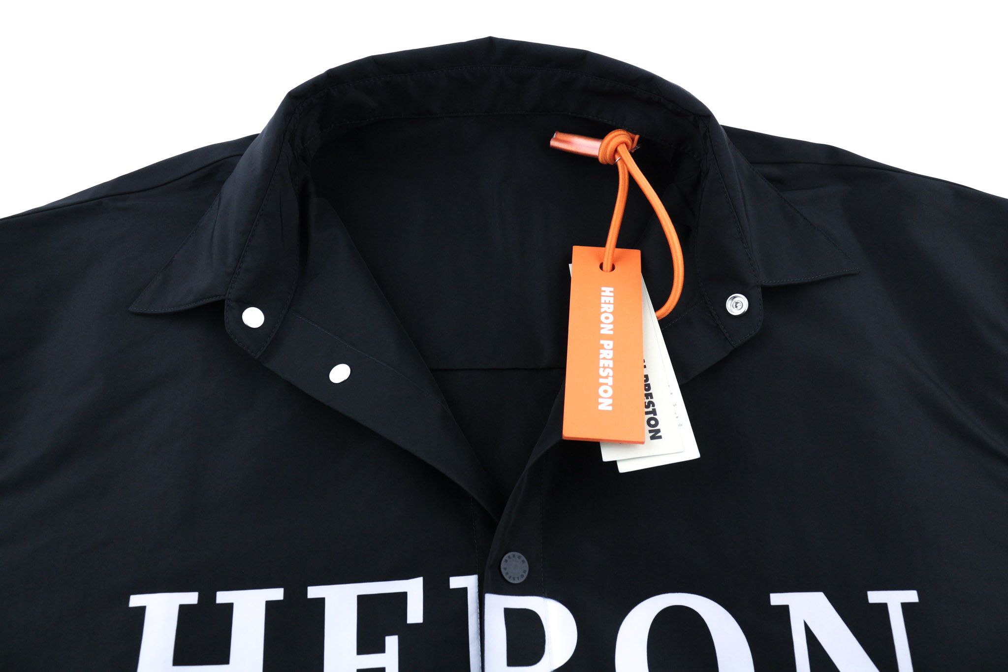 Heron Preston L Black Short Sleeved Button-Up Snaps Shirt 80302 Size US L / EU 52-54 / 3 - 4 Thumbnail