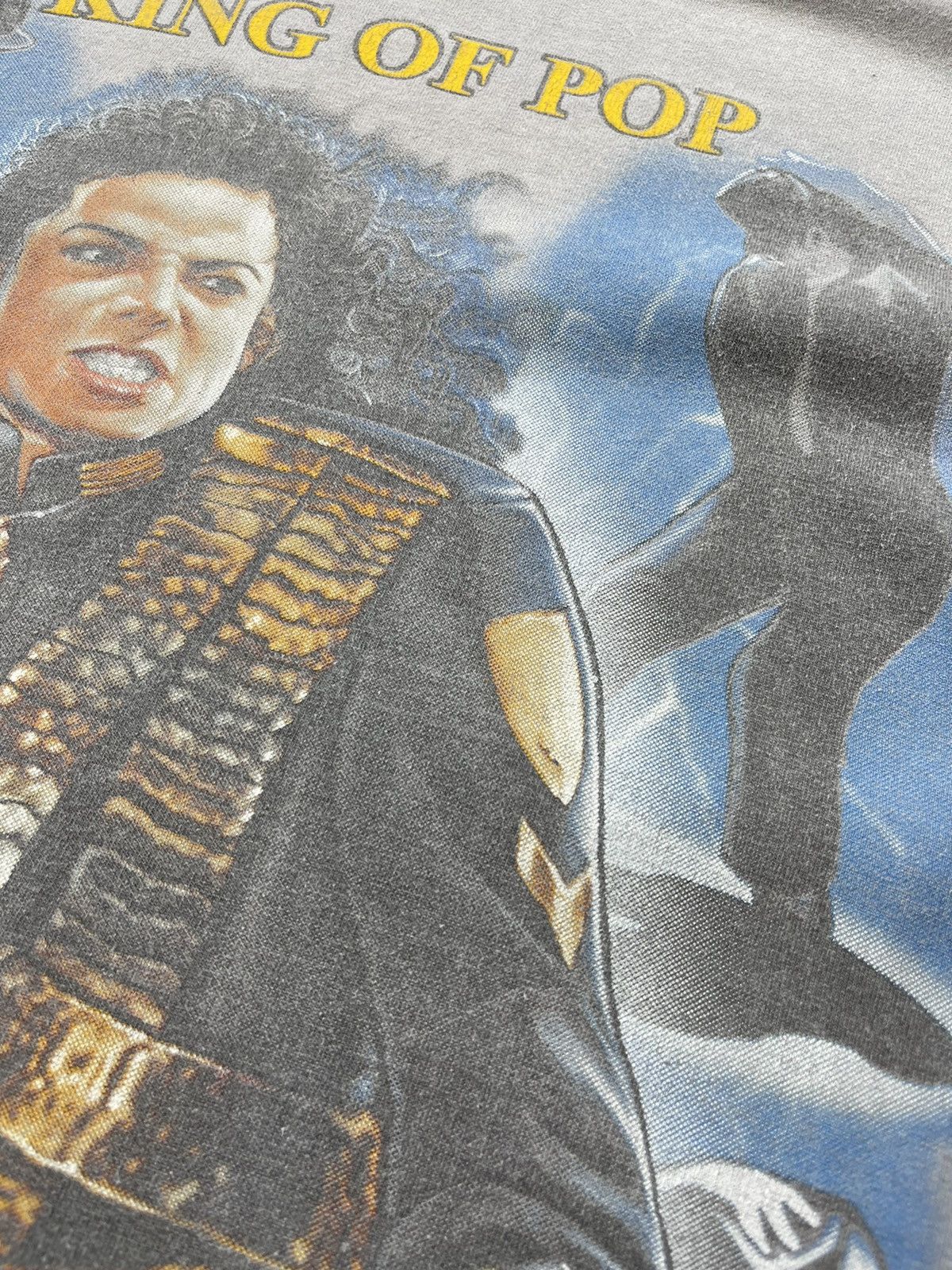 Michael Jackson Vintage 90s Michael Jackson King of Pop T-Shirt Thunder USA Size US XL / EU 56 / 4 - 4 Thumbnail