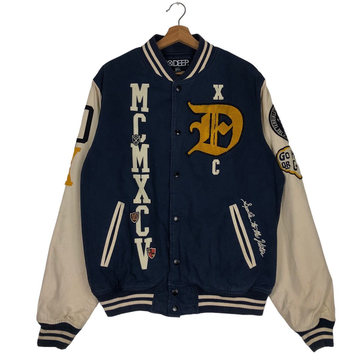 Japanese Brand 🔥Vtg Varsity Jacket 10Deep Japan Big Logo Spell Out Size US XL / EU 56 / 4 - 5 Thumbnail