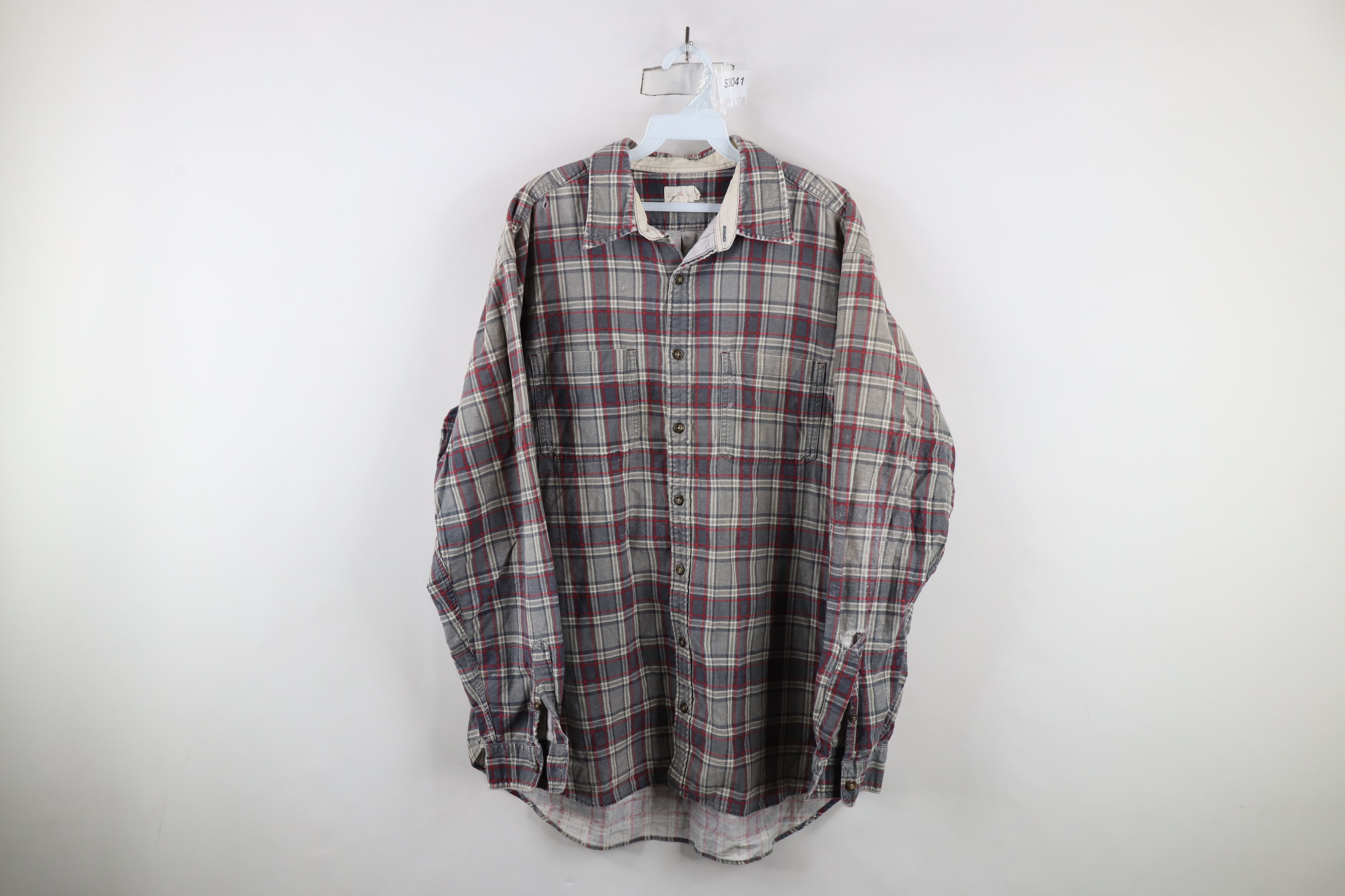 J.Crew × Vintage Vintage 90s J Crew Flannel Collared Button Shirt Plaid Size US L / EU 52-54 / 3 - 1 Thumbnail