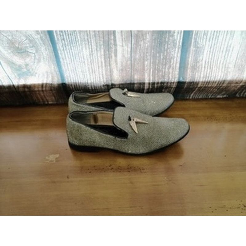 Giorgio Brutini Giorgio Brutini Men's Silver Glitter Loafers Slip-On 8M Size US 8 / EU 41 - 5 Thumbnail