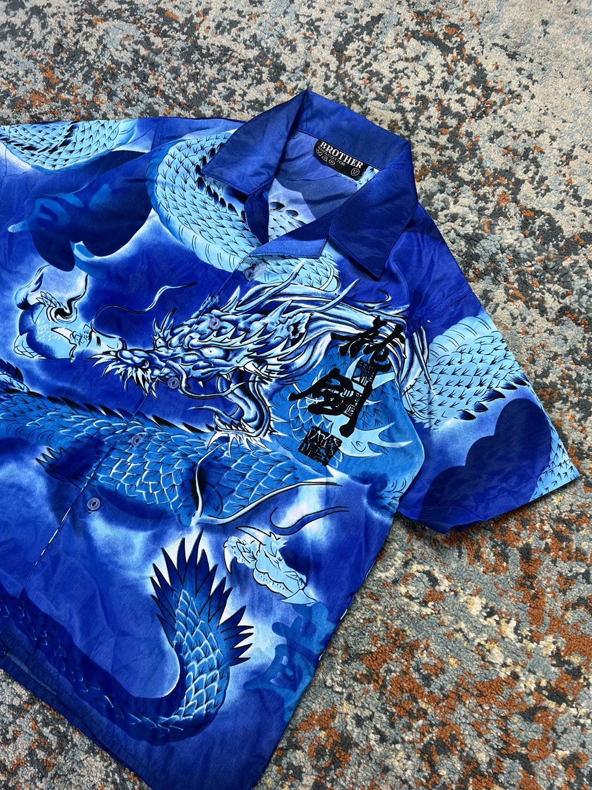 Vintage Vintage 90s Crazy Oriental dragon all over print shirt Size US XS / EU 42 / 0 - 4 Thumbnail