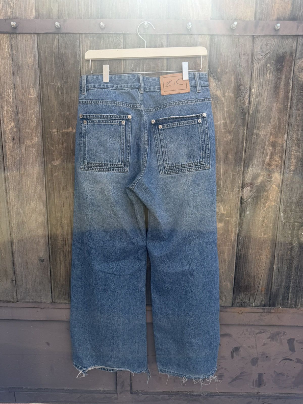 Zicmade ZICMade Wide Leg Distressed Denim Jeans Size US 30 / EU 46 - 1 Thumbnail