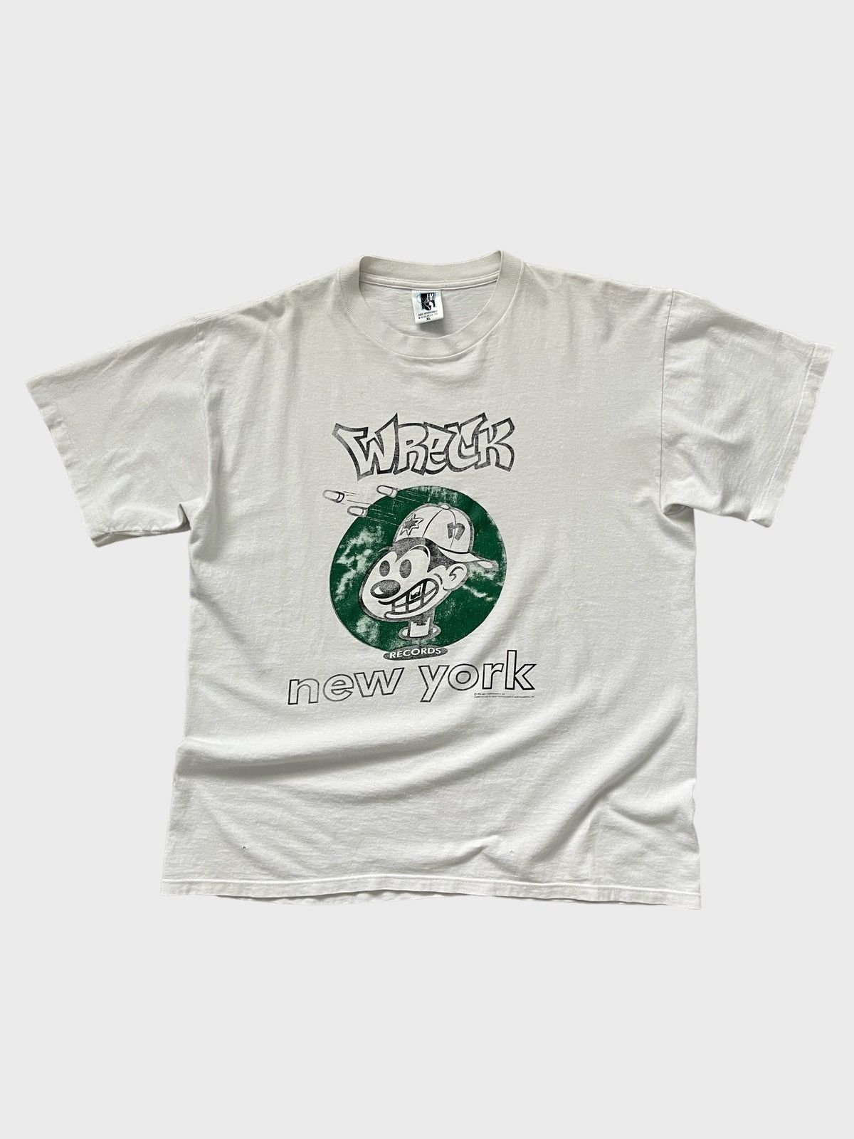 image of 1994 Vintage Nervous Wreck Records Rap T-Shirt New York Rap in White, Men's (Size XL)