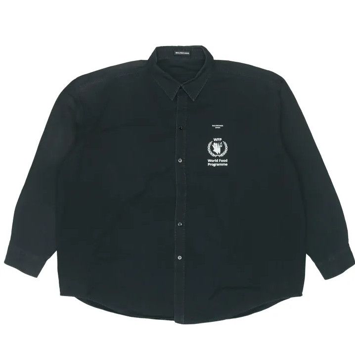 Balenciaga Black Long Sleeve Button-Up Shirt