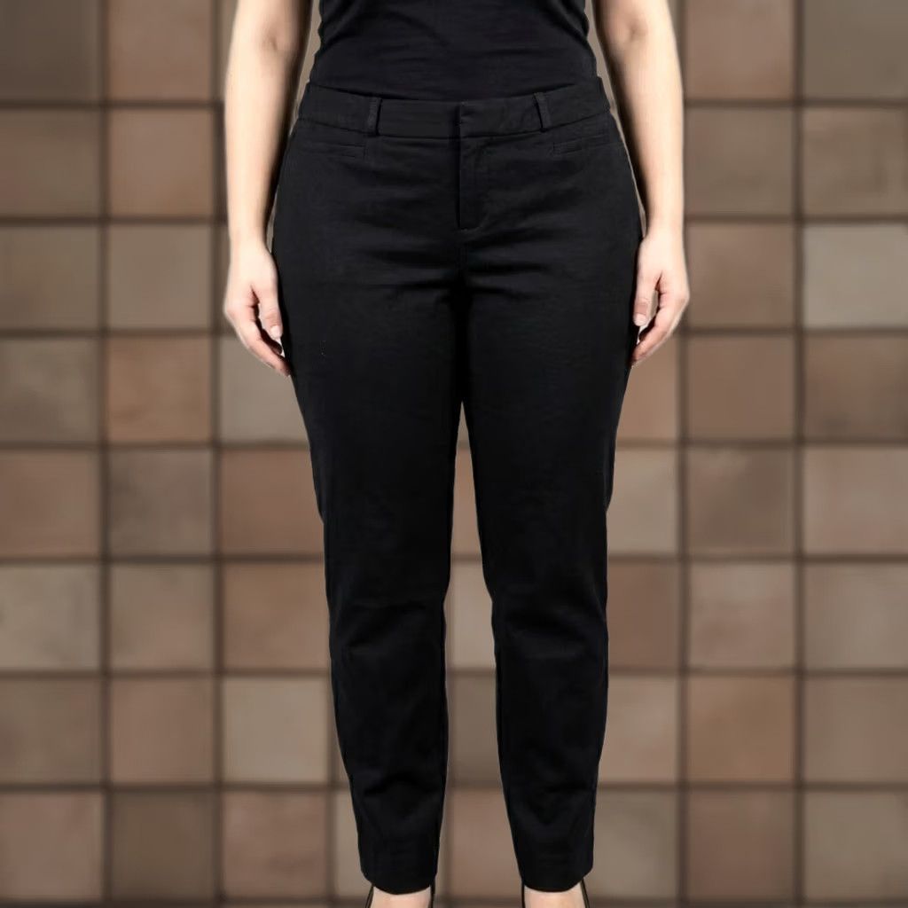 Banana Republic Sloan Curvy Banana Republic Black Stretch Pants - Business Workwear | Sale Size 32" / US 10 / IT 46 - 1 Thumbnail