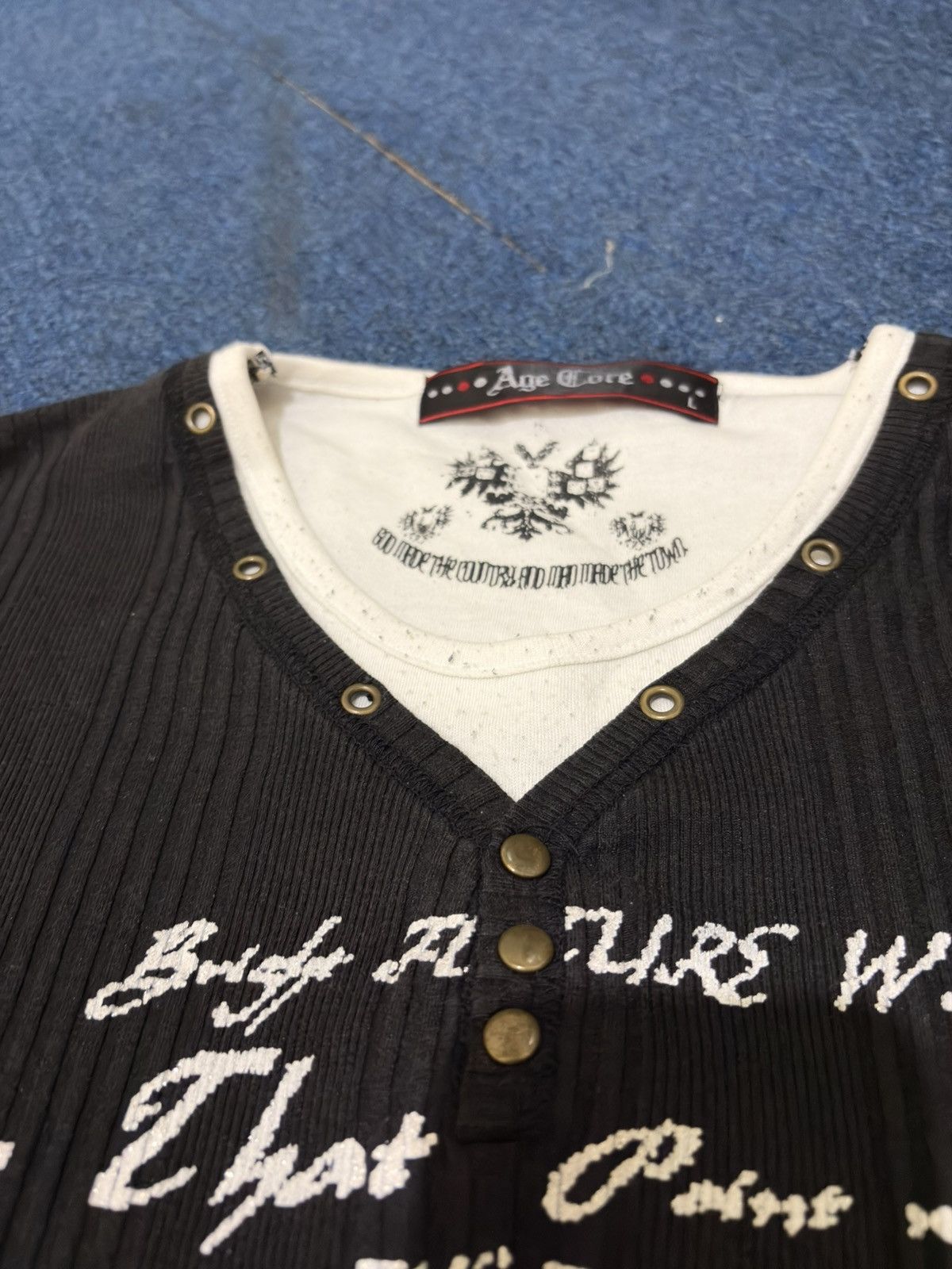 Japanese Brand Double layer longsleeve poem age core ifsixwasnine style Size US L / EU 52-54 / 3 - 8 Thumbnail