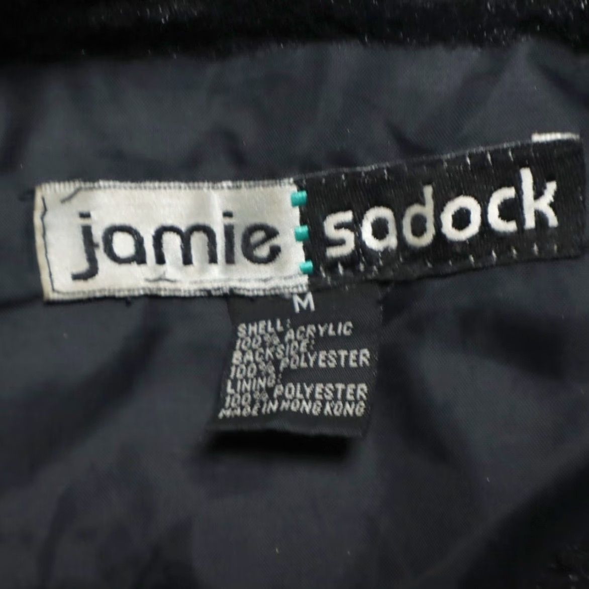 Vintage Jamie Sadock Faux Fir Bomber Striped Jacket Black Women's M Shirt Size M / US 6-8 / IT 42-44 - 5 Thumbnail