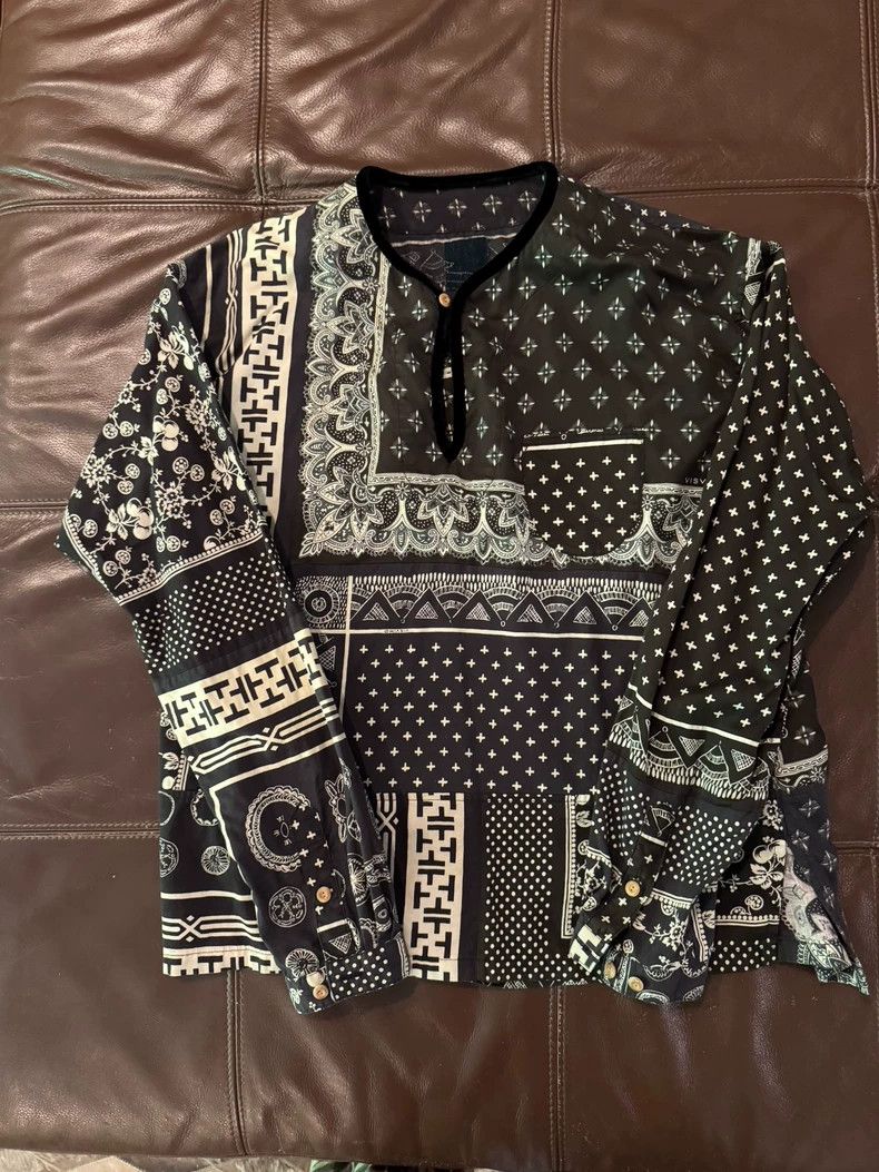 Visvim visvim 19SS ICT TUNIC Black Cashew Flower Shirt 2505-Nextar Size US S / EU 44-46 / 1 - 1 Thumbnail