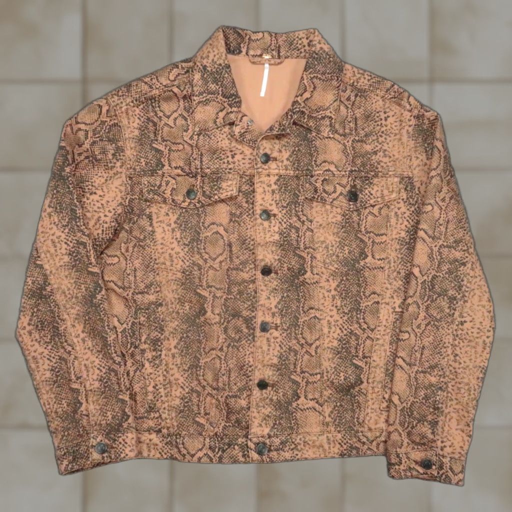 Free People Free People Brown Geometric Jacket Womens Medium Overcoat Casual Workwear Size M / US 6-8 / IT 42-44 - 1 Thumbnail