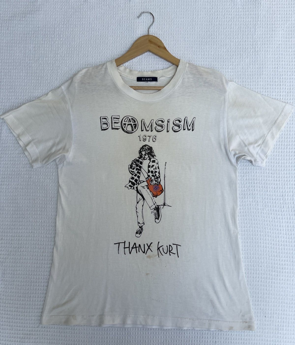Band Tees × Beams Plus Last Drop🔥THRASHED🔥Beams Pop Art Kurt Cobain ERD GRUNGE Tee Size US L / EU 52-54 / 3 - 10 Thumbnail