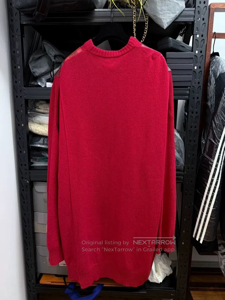 Raf Simons Raf Simons Red velvet season wool patch sweater Size US XS / EU 42 / 0 - 5 Thumbnail