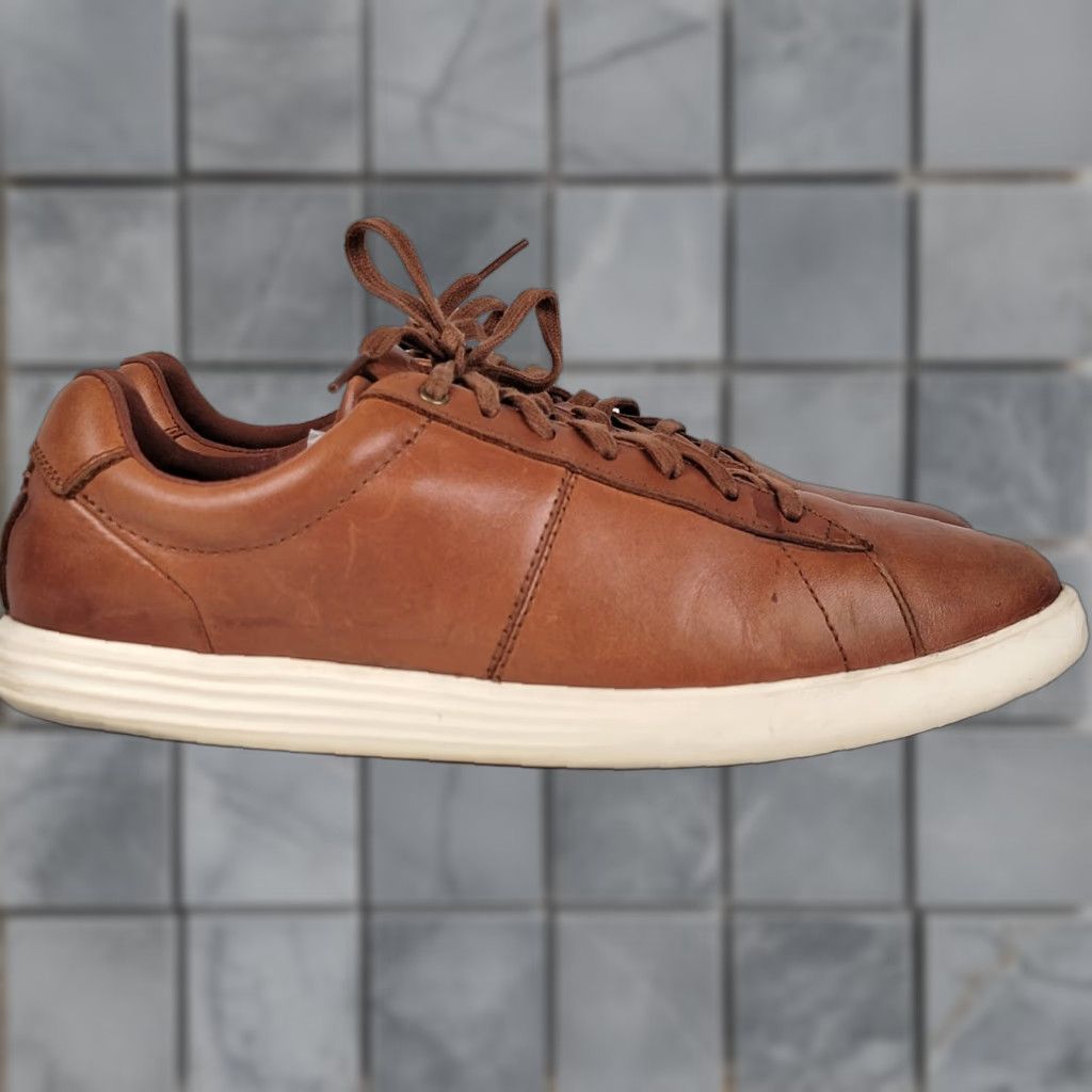 Cole Haan Cole Haan Reagan Grand Sneaker British Tan Leather C32500 Size 9M Mens Size US 9 / EU 42 - 1 Thumbnail