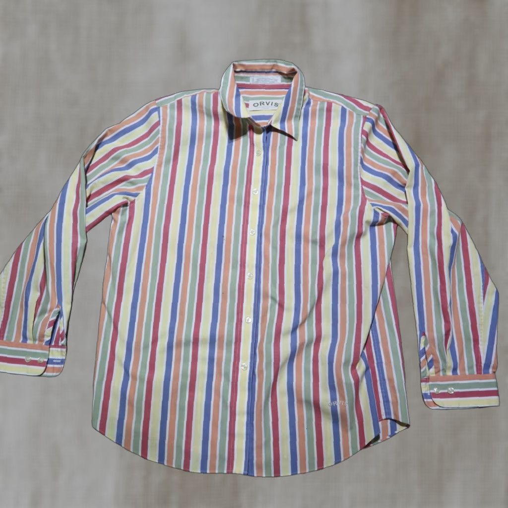 Orvis Orvis Shirt Button-Up Multicolor Striped Long Sleeve Women Ladies Size 6 Size M / US 6-8 / IT 42-44 - 1 Thumbnail