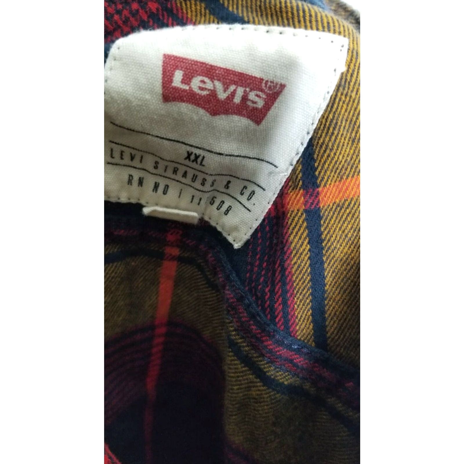 Levi's Levi's Mens XXL Shirt Blue Plaid Button-Down Pockets Size US XXL / EU 58 / 5 - 3 Thumbnail