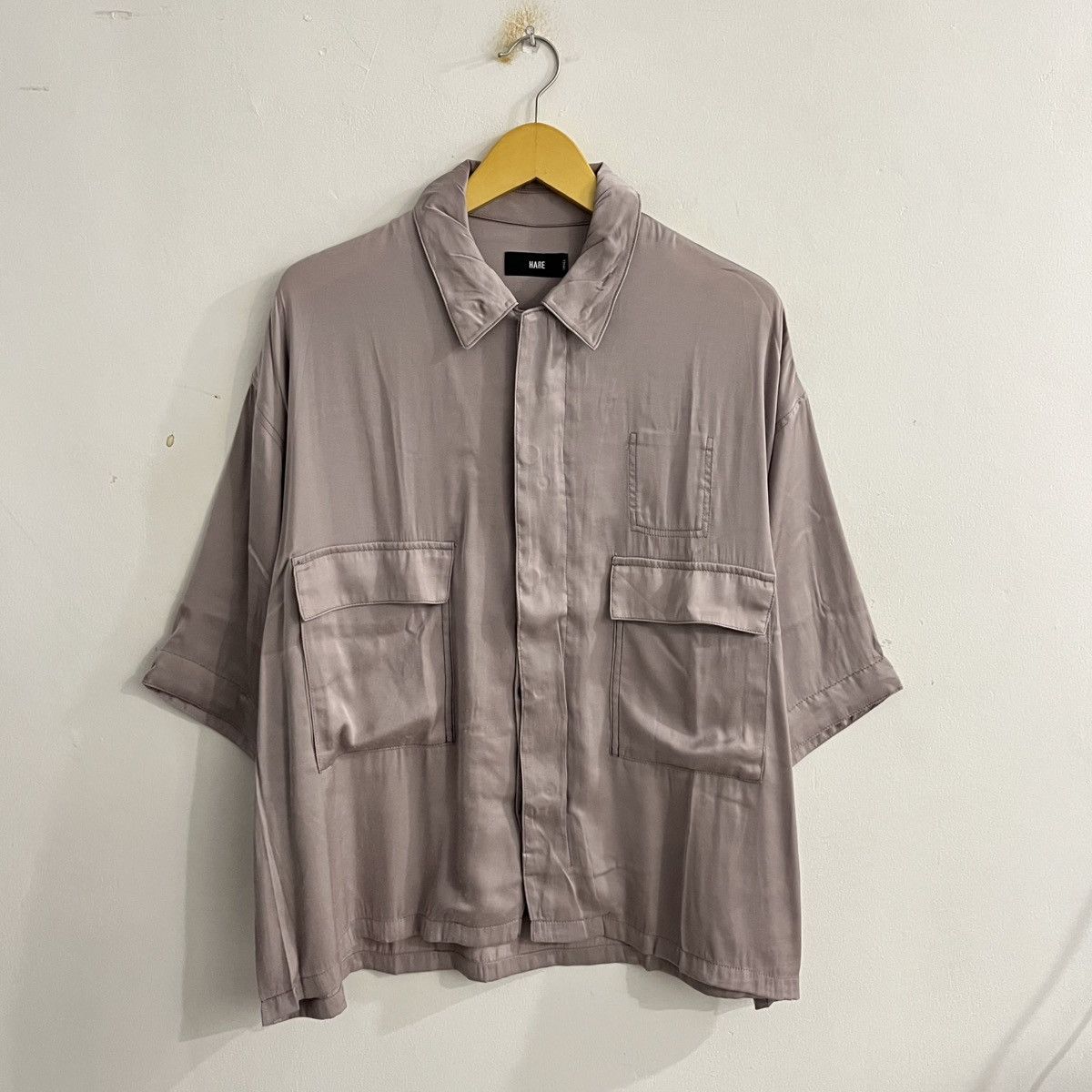 Japanese Brand HARE Japan Unique Pocket Oversize Button Up - Japanese Brand Size US S / EU 44-46 / 1 - 1 Thumbnail