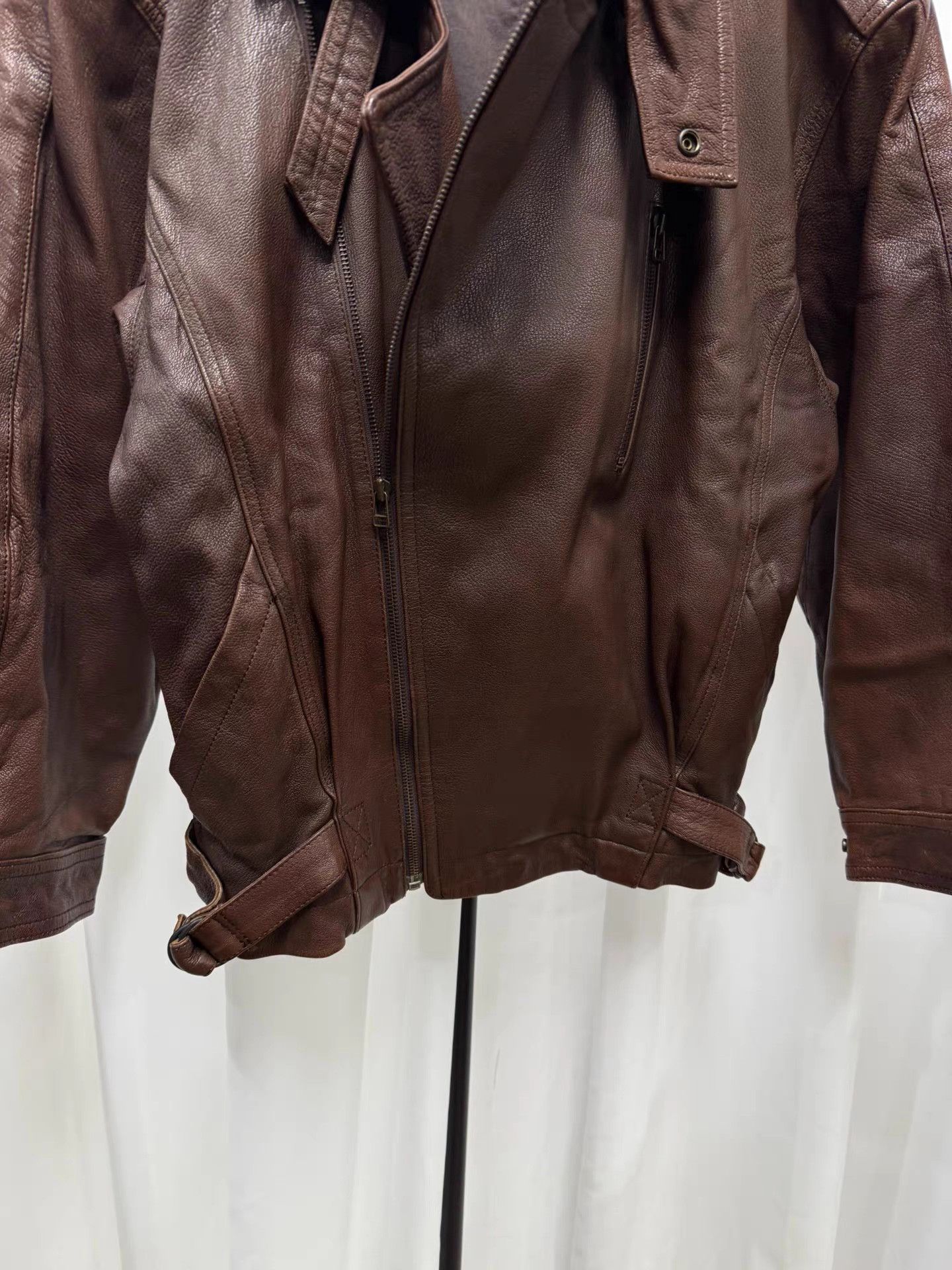 Issey Miyake Issey miyake men Leather Short Wide Jacket K20 Size US L / EU 52-54 / 3 - 4 Thumbnail