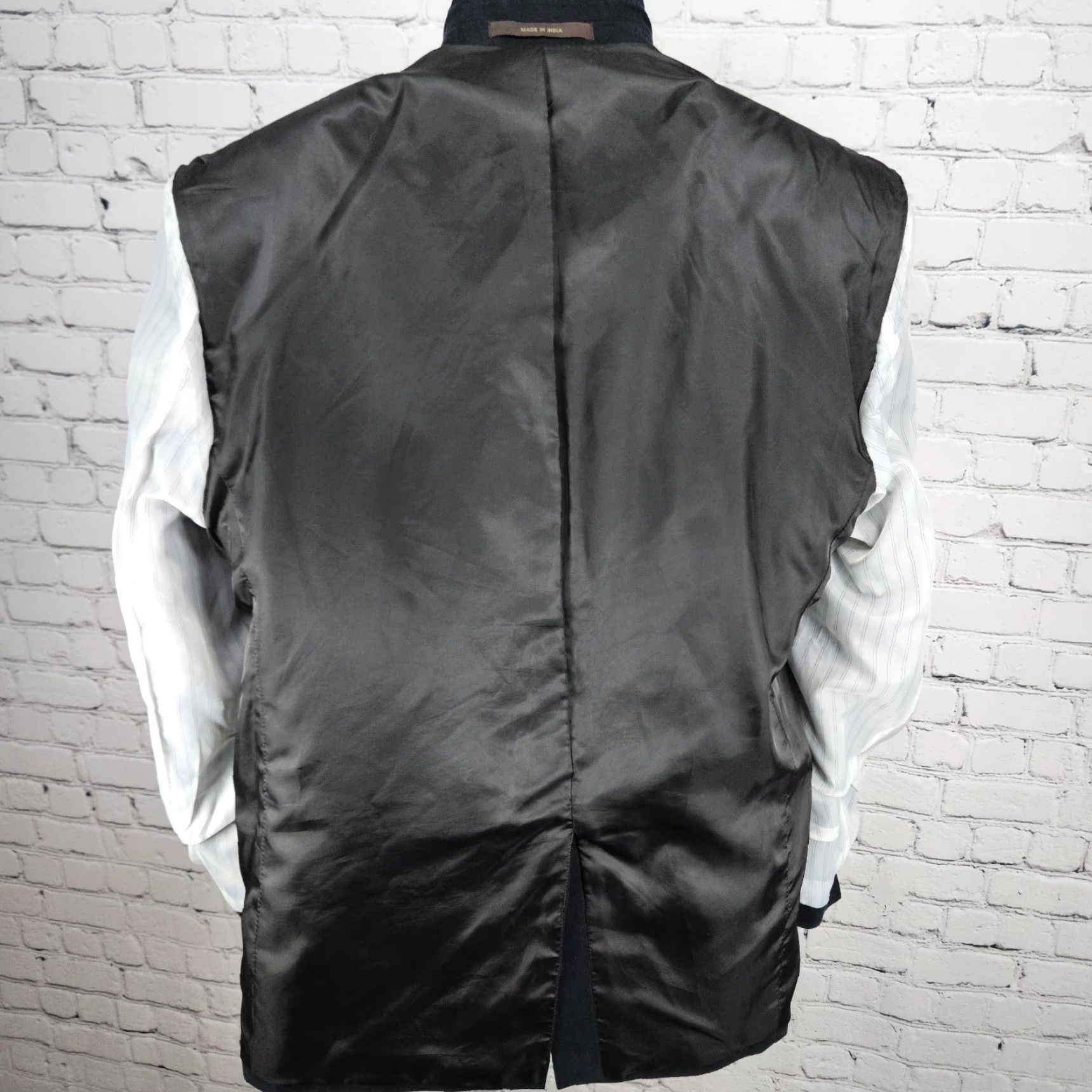 Tasso Elba Tasso Elba Blazer Mens 40R Black Notch Single-Vented 2 Button Polyester Sport Coat Size 40R - 6 Thumbnail