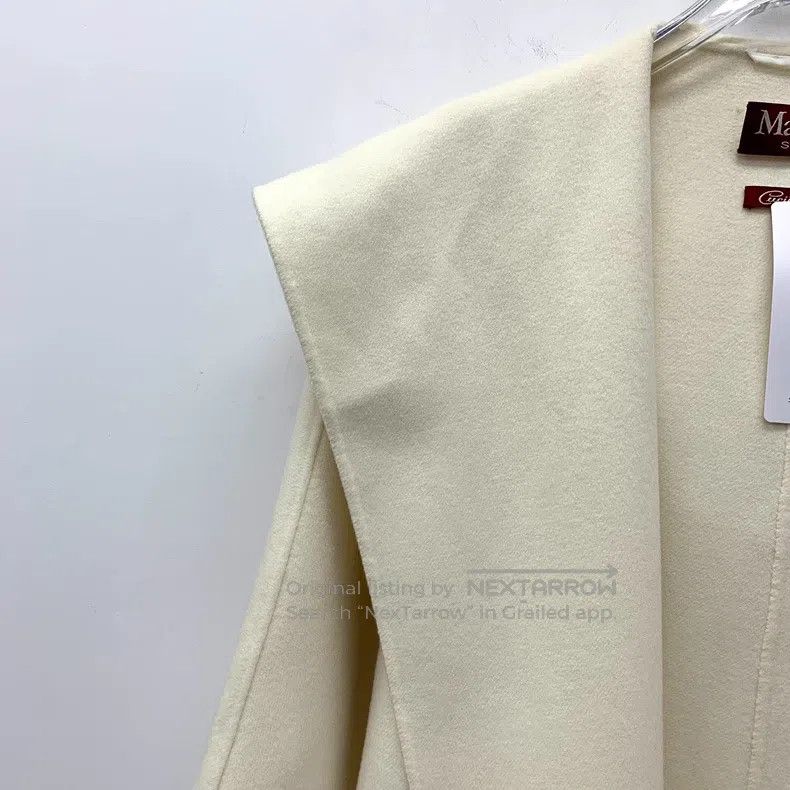 Max Mara Max Mara Beige Wool Melton Hooded Long-Sleeve Belted Coat Size XS / US 0-2 / IT 36-38 - 3 Thumbnail