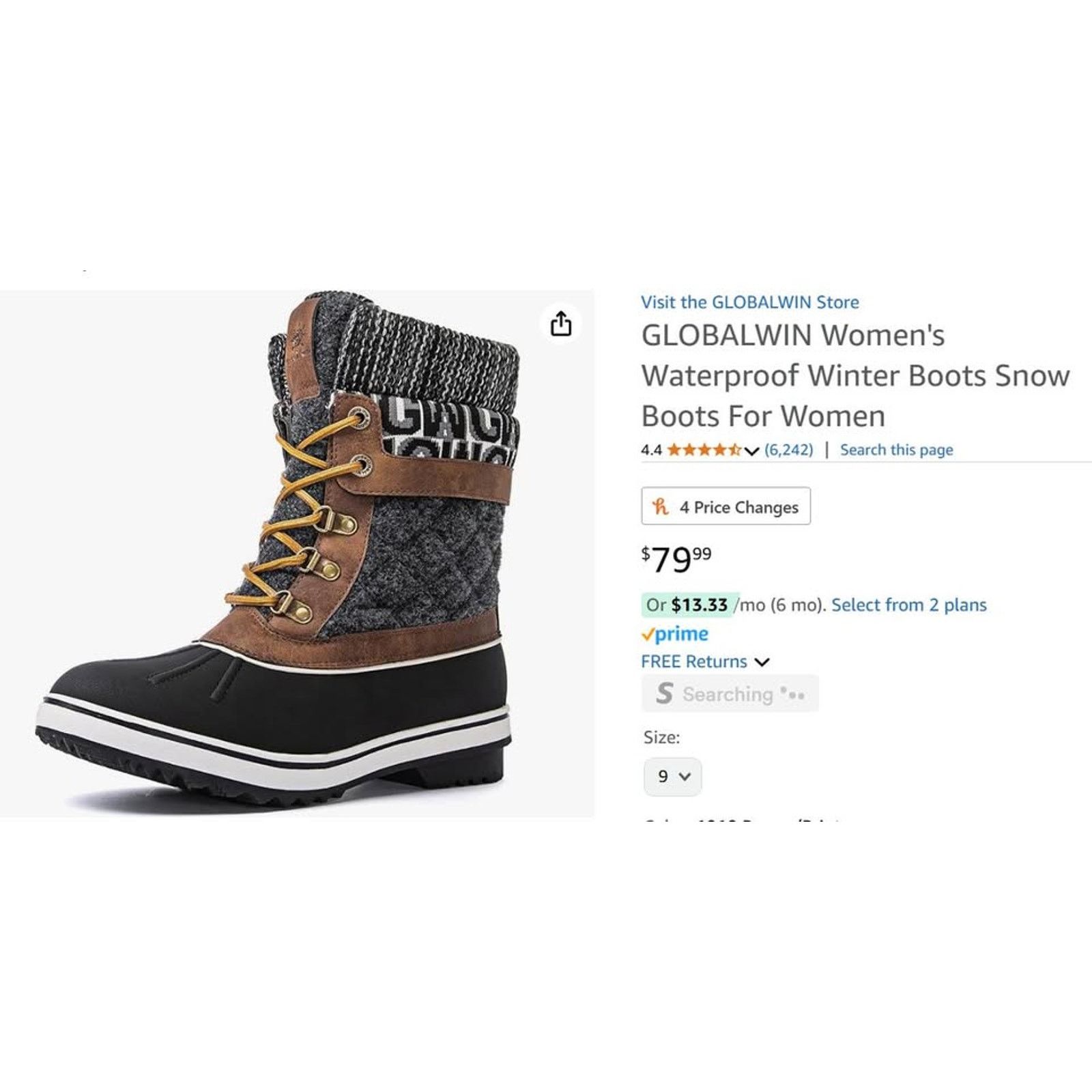 The Unbranded Brand Women's Waterproof Winter Boots Snow Boots SIZE 9 Size US 7.5 / IT 37.5 - 1 Thumbnail