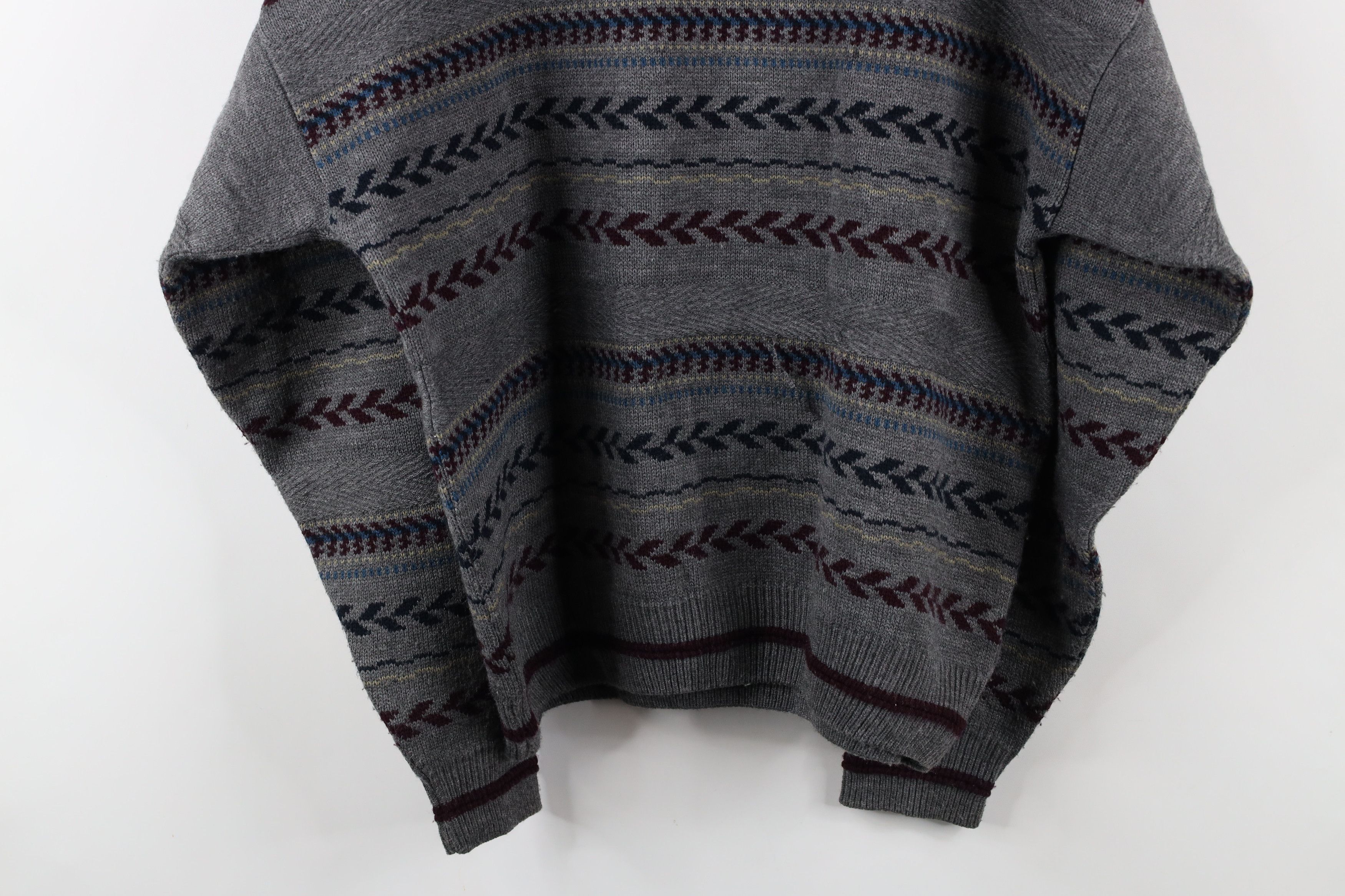 Vintage Vintage 90s Streetwear Fair Isle Knit Crewneck Sweater Size US L / EU 52-54 / 3 - 10 Thumbnail