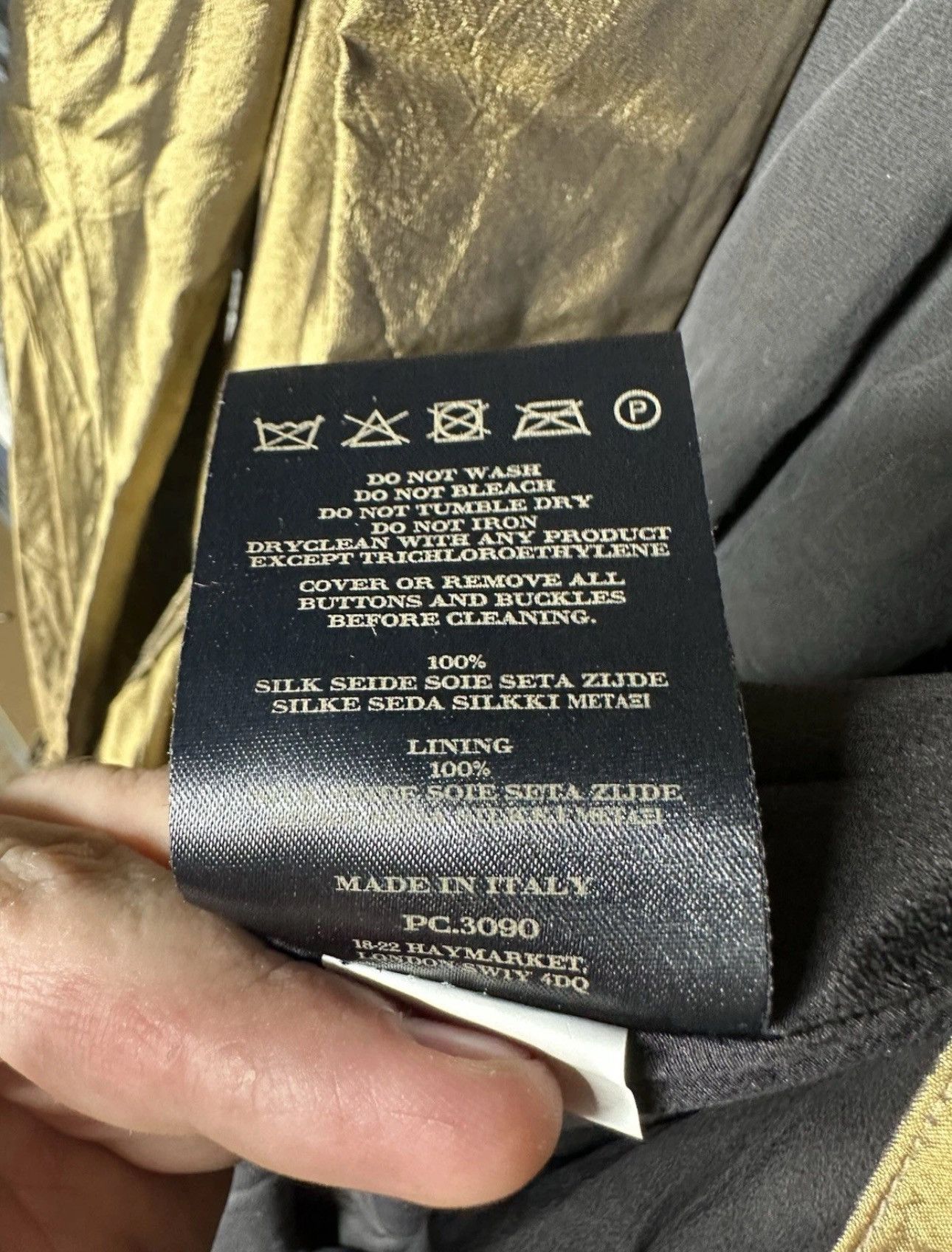 Burberry Burberry Silk Luxury Gold Gradient Trench Coat Jacket Size M / US 6-8 / IT 42-44 - 5 Thumbnail
