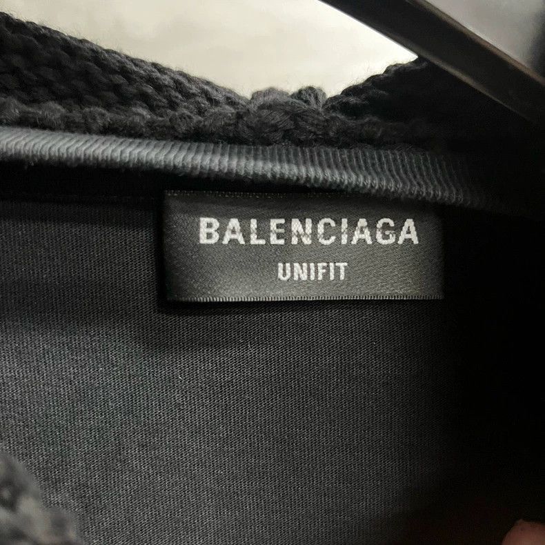 Balenciaga Balenciaga Black Hooded Sweater with Holes-2505 Size US S / EU 44-46 / 1 - 2 Thumbnail