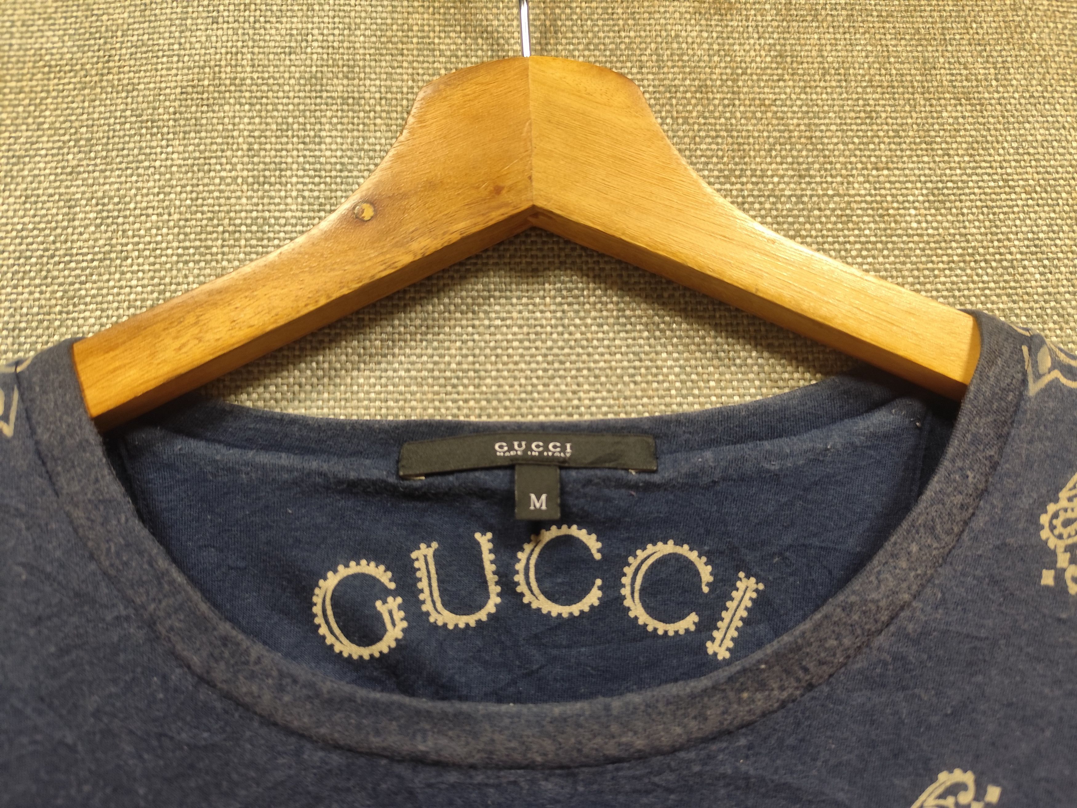 Gucci Gucci Vintage Bandana Paisley Crest T Shirt Size US M / EU 48-50 / 2 - 4 Thumbnail