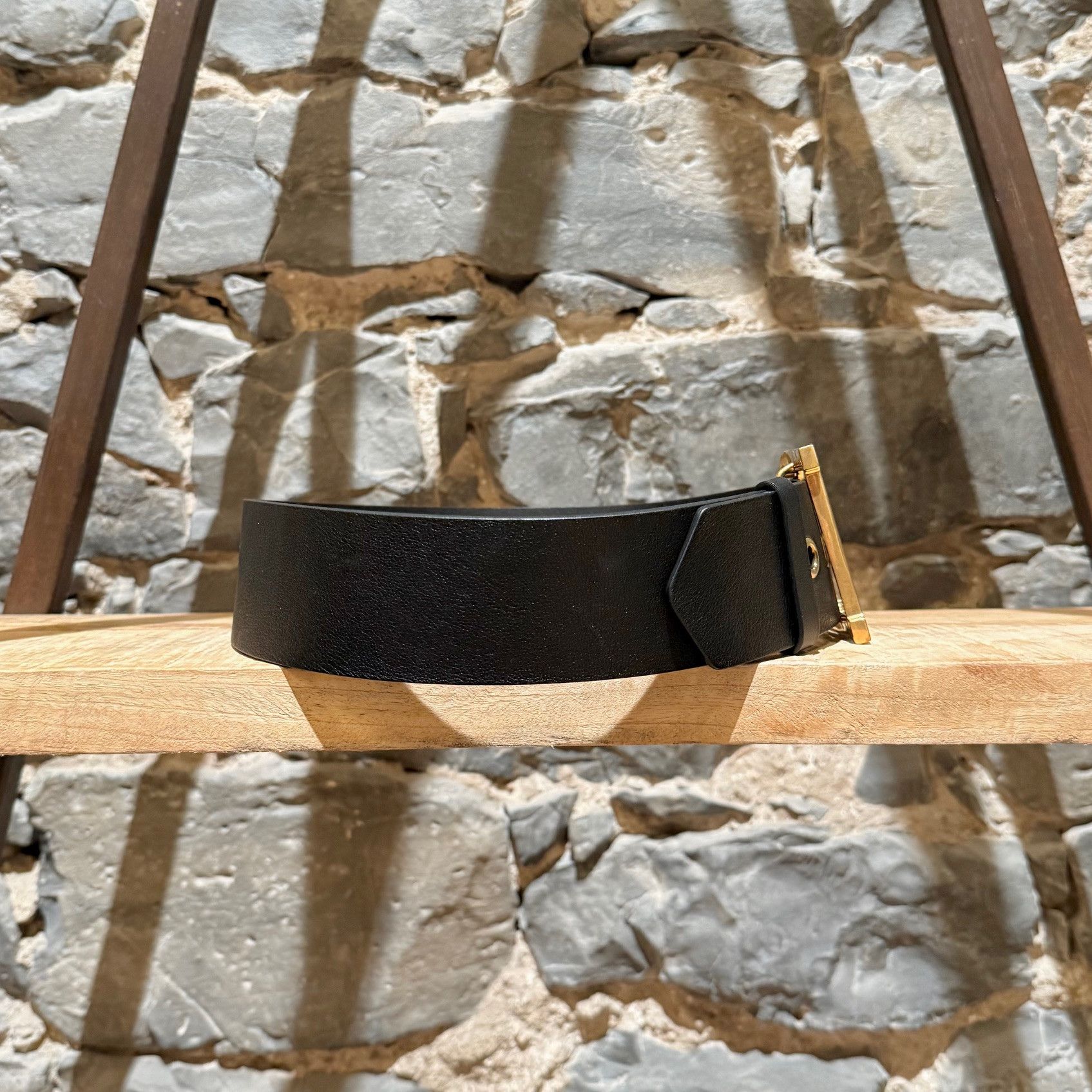 Dior Dior Black Leather Diorquake D Buckle Wide Belt Size ONE SIZE - 6 Thumbnail