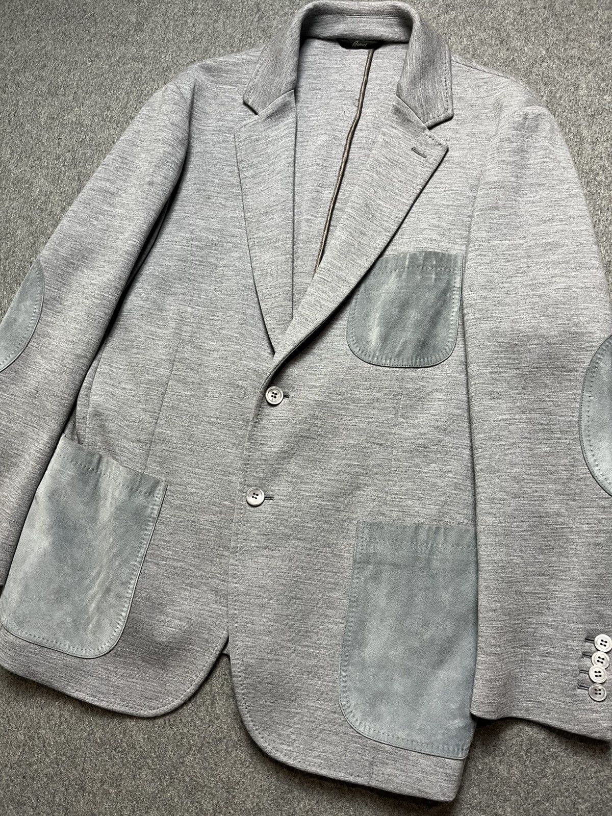Brioni Brioni wool blazer with leather details Size 52R - 4 Thumbnail