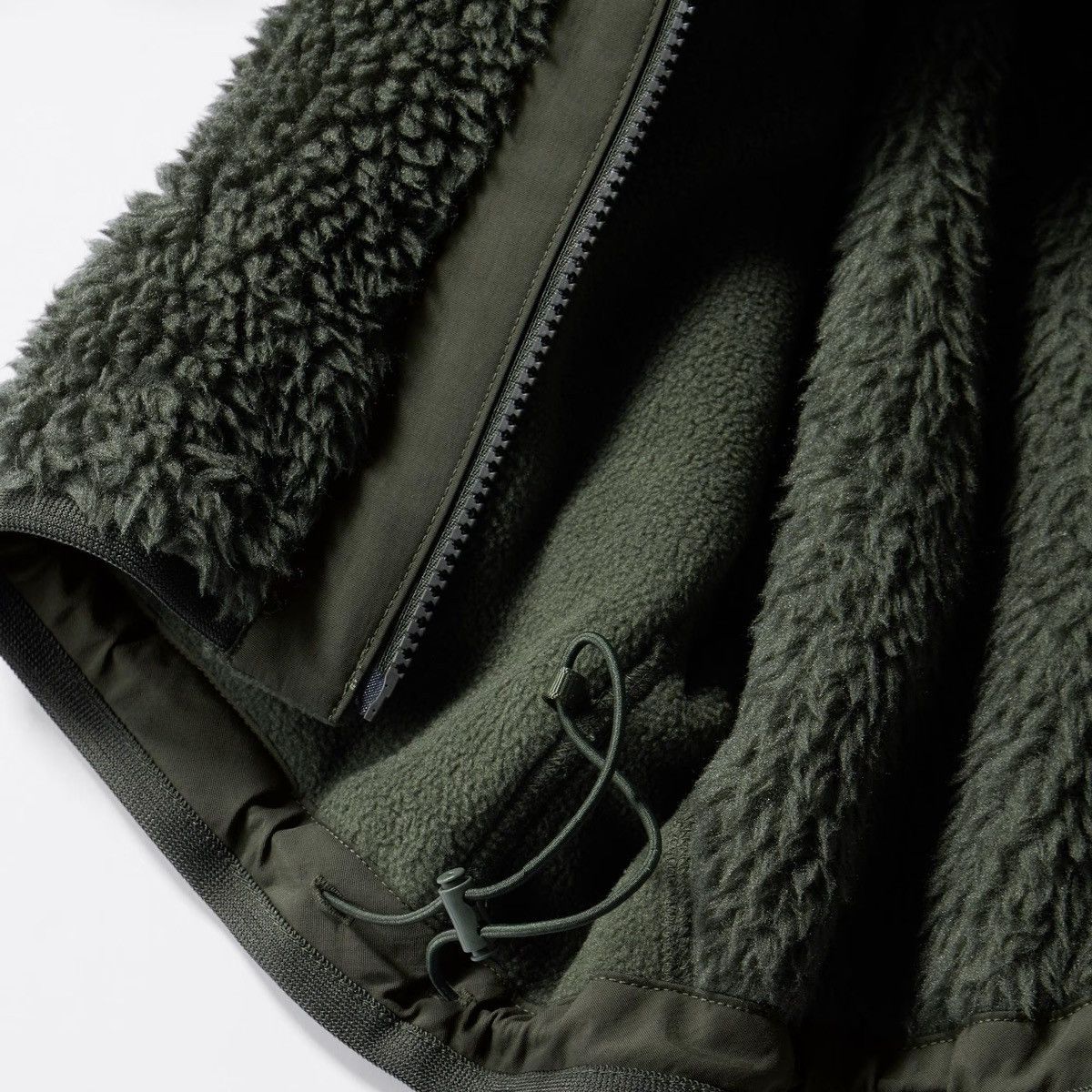 Uniqlo × White Mountaineering Medium Olive Fleece Long-Sleeve Hoodie Green Jacket Coat Size US M / EU 48-50 / 2 - 14 Thumbnail