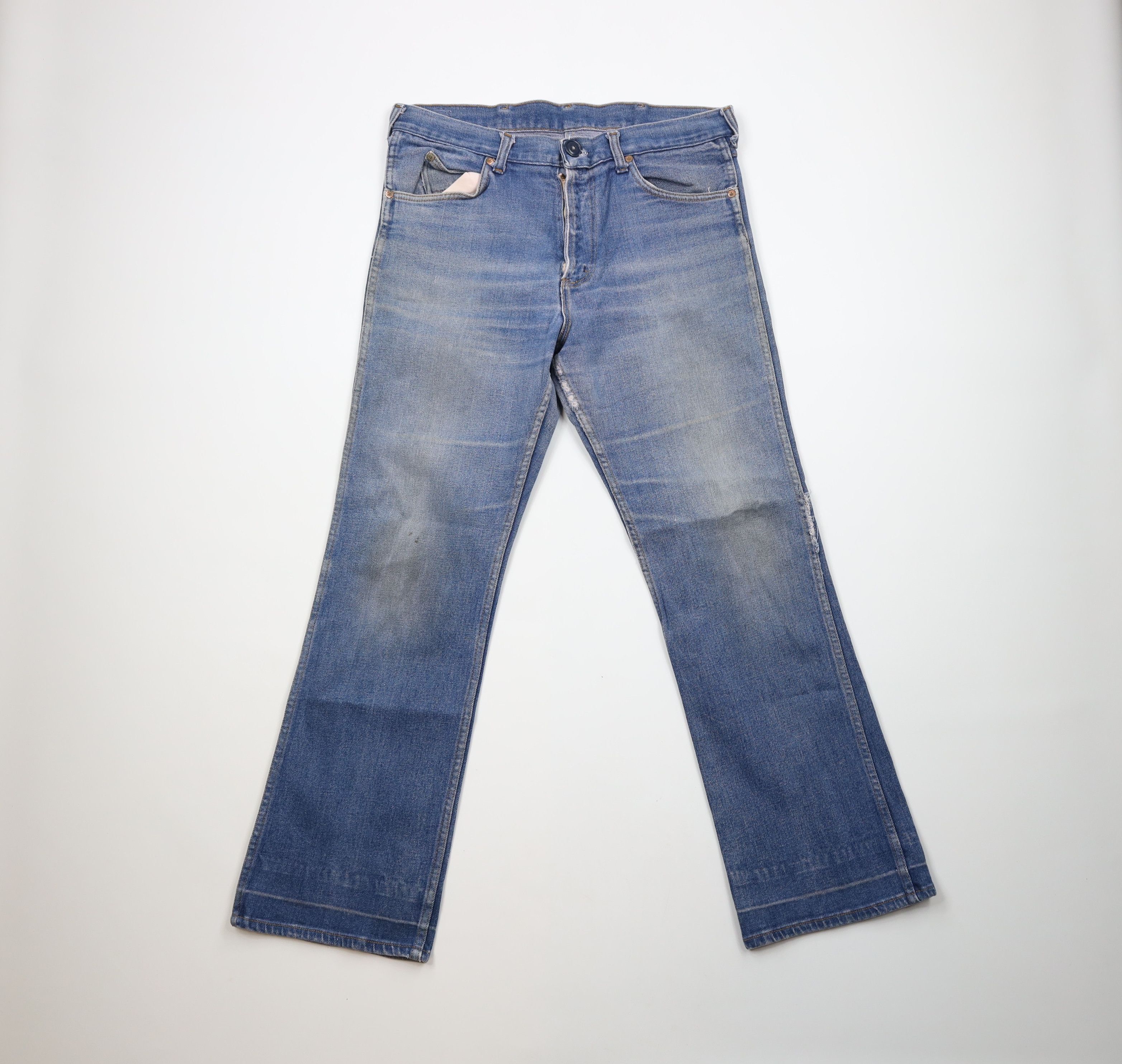 Vintage Vintage 70s Streetwear Wide Leg Bell Bottoms Denim Jeans USA Size US 36 / EU 52 - 1 Thumbnail