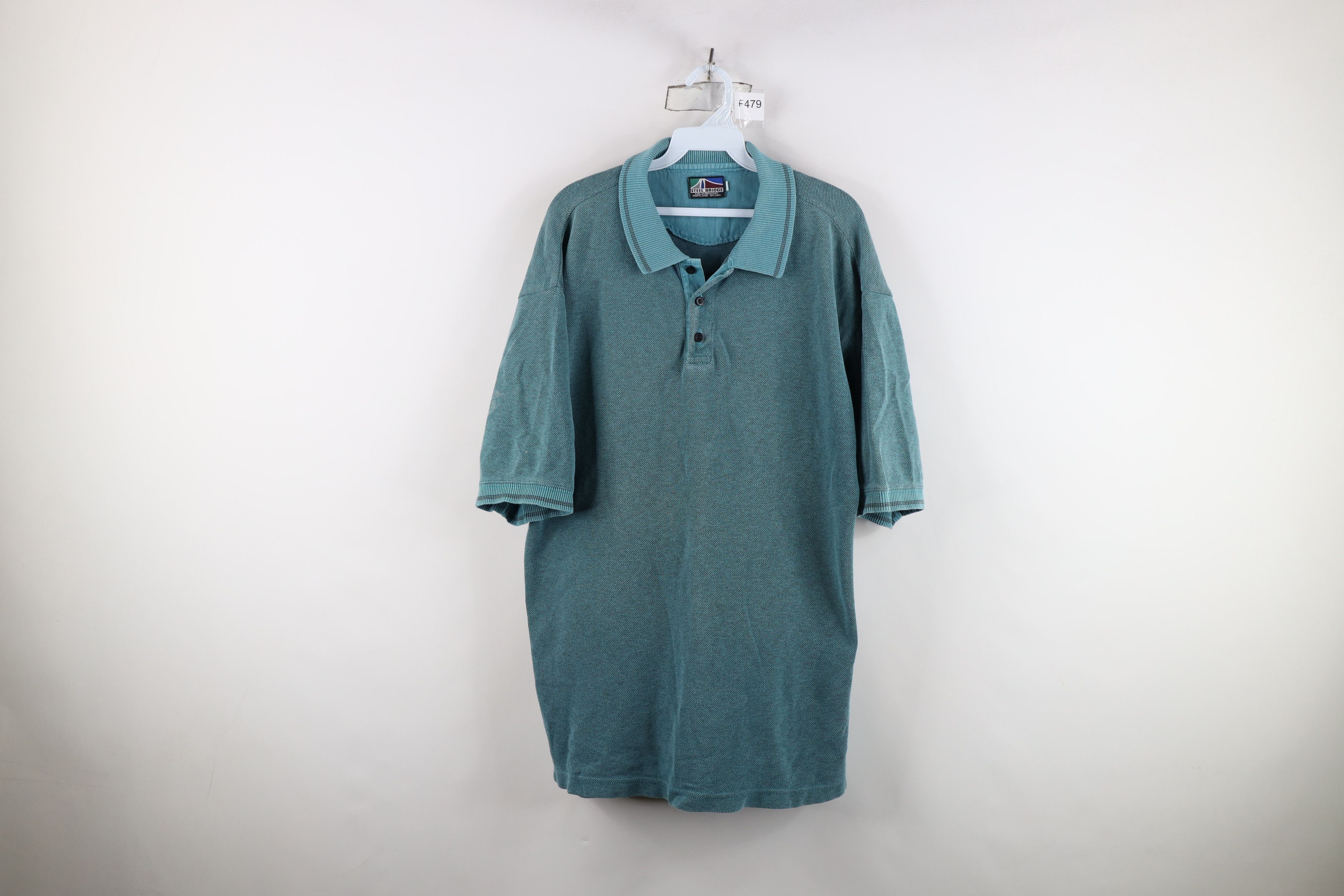 Vintage Vintage 90s Streetwear Stonewash Cotton Golf Polo Shirt USA Size US XL / EU 56 / 4 - 1 Thumbnail