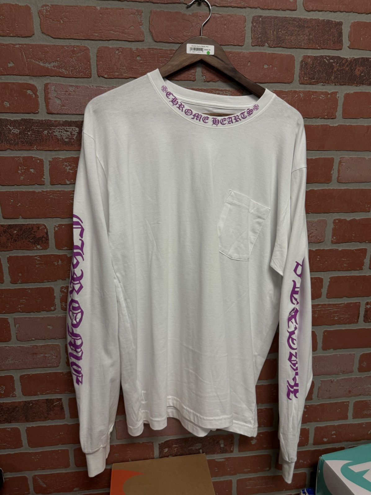 Chrome Hearts Chrome Hearts White Purple Long Sleeve XL NEW Size US XL / EU 56 / 4 - 1 Thumbnail