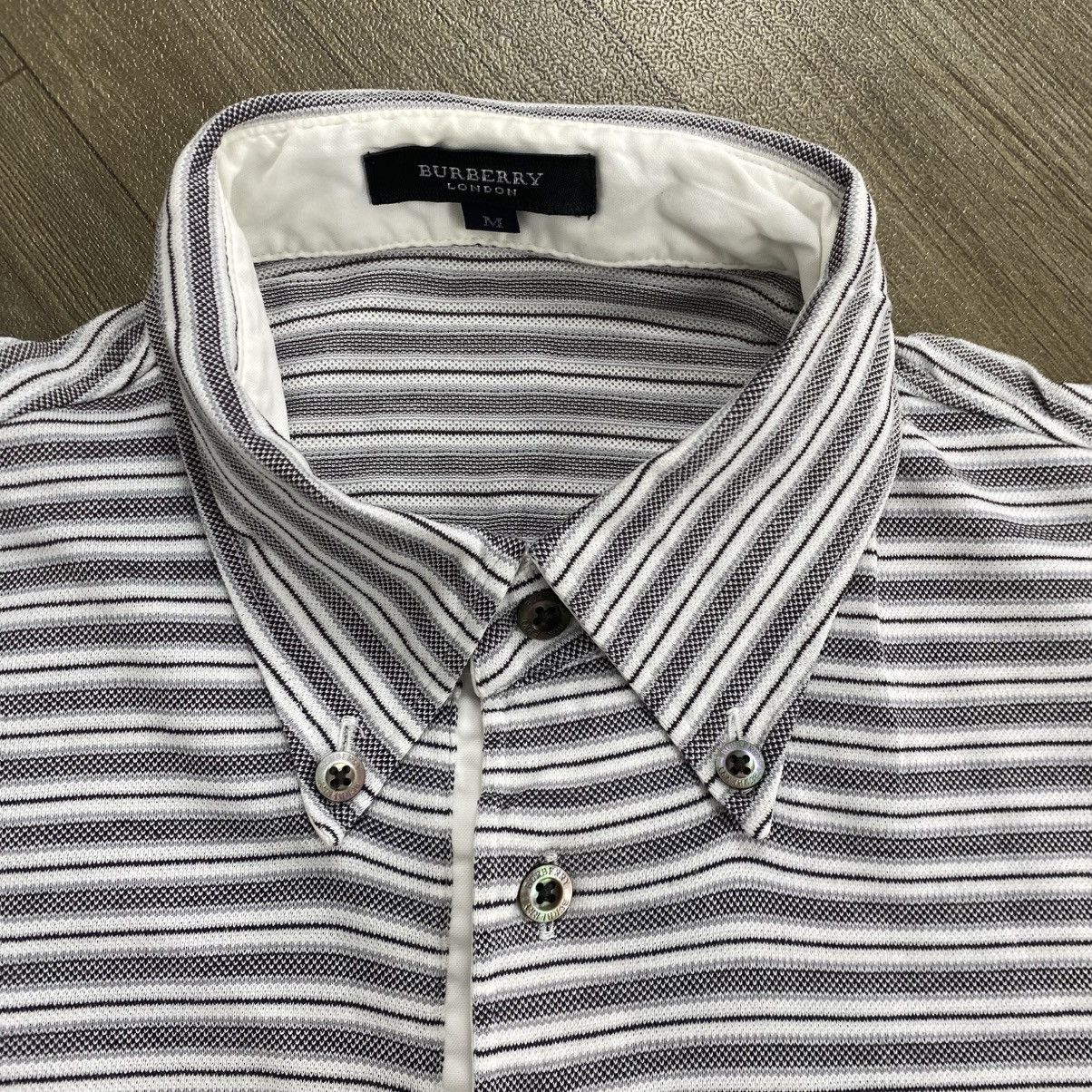 Burberry Vintage Burberry London Embroidery Logo Striped Polo Shirt Size US M / EU 48-50 / 2 - 5 Thumbnail
