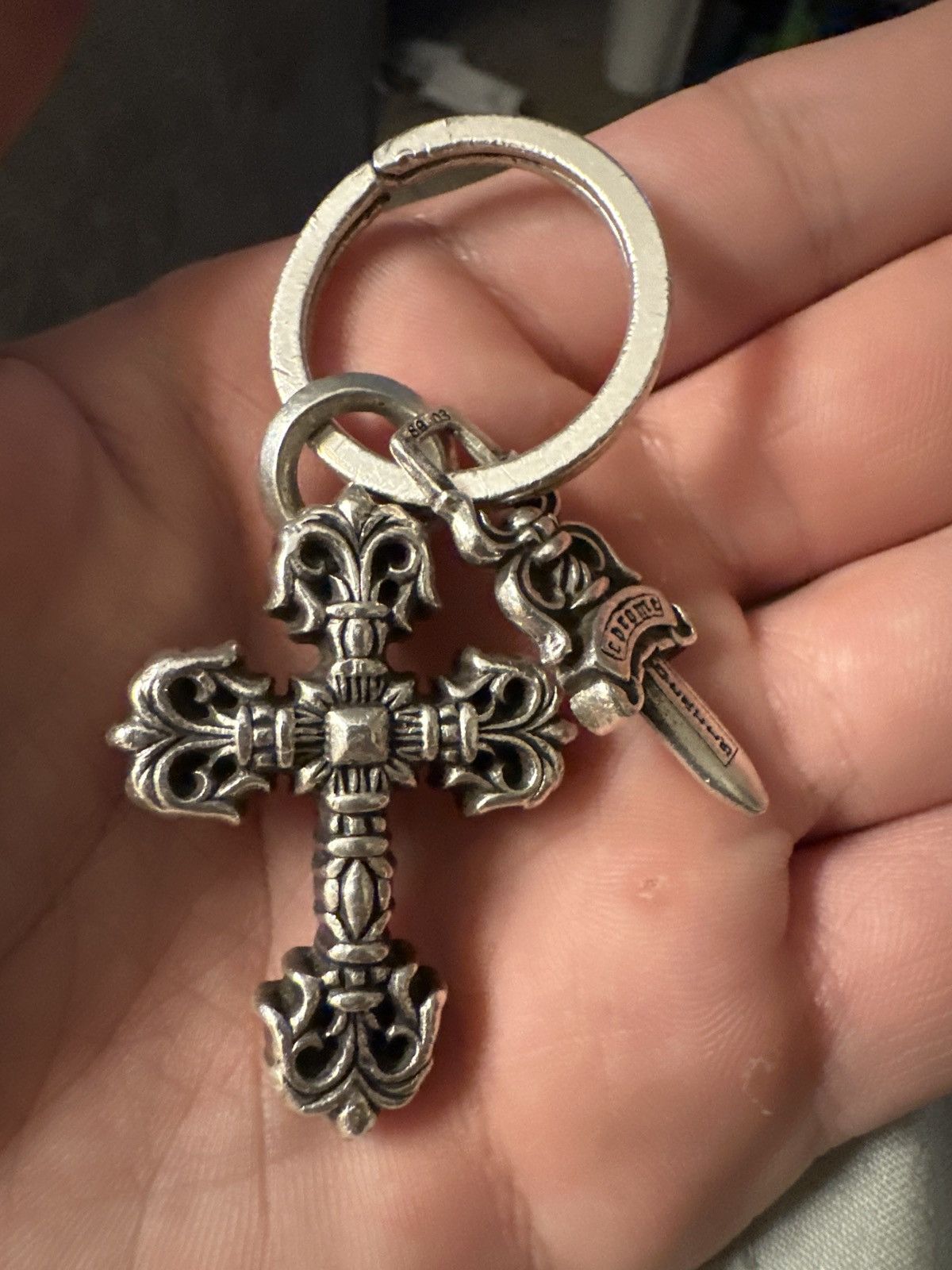 Chrome Hearts Chrome Hearts Dagger Split Key Chain | Grailed