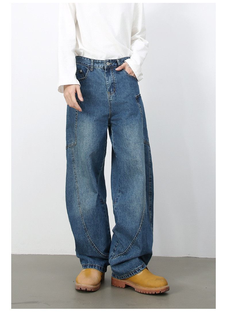 Japanese Brand × Jean Men's loose retro distressed gallery trendy scimitar jeans Size US 32 / EU 48 - 2 Thumbnail