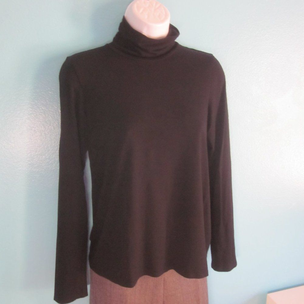 Eileen Fisher Eileen Fisher Classic Black Turtleneck Size SP Petite Size S / US 4 / IT 40 - 6 Thumbnail