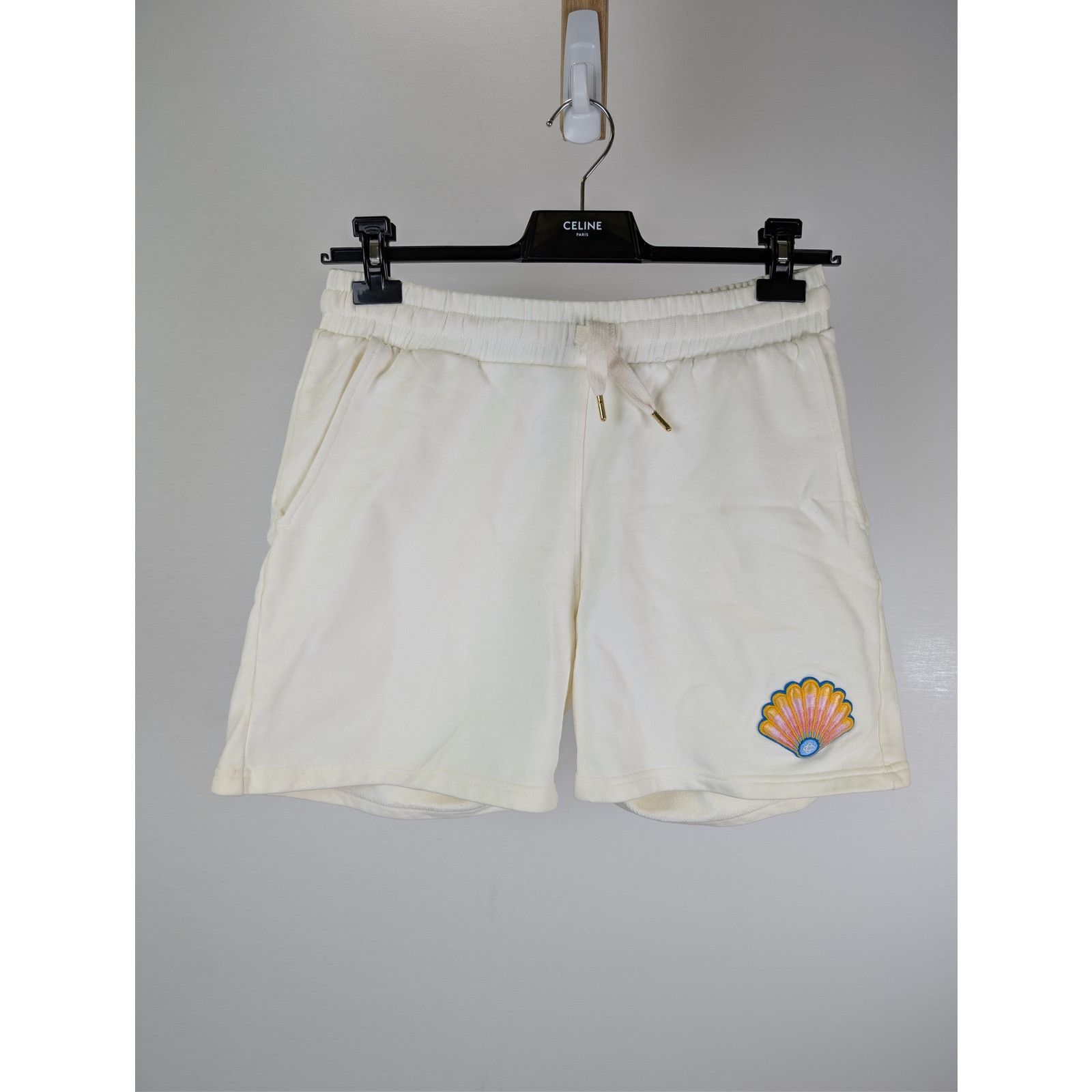 Casablanca o1rshd1 CC20 loopback Shell Patch Sweatshort Shorts in Ivory Size US 32 / EU 48 - 1 Thumbnail