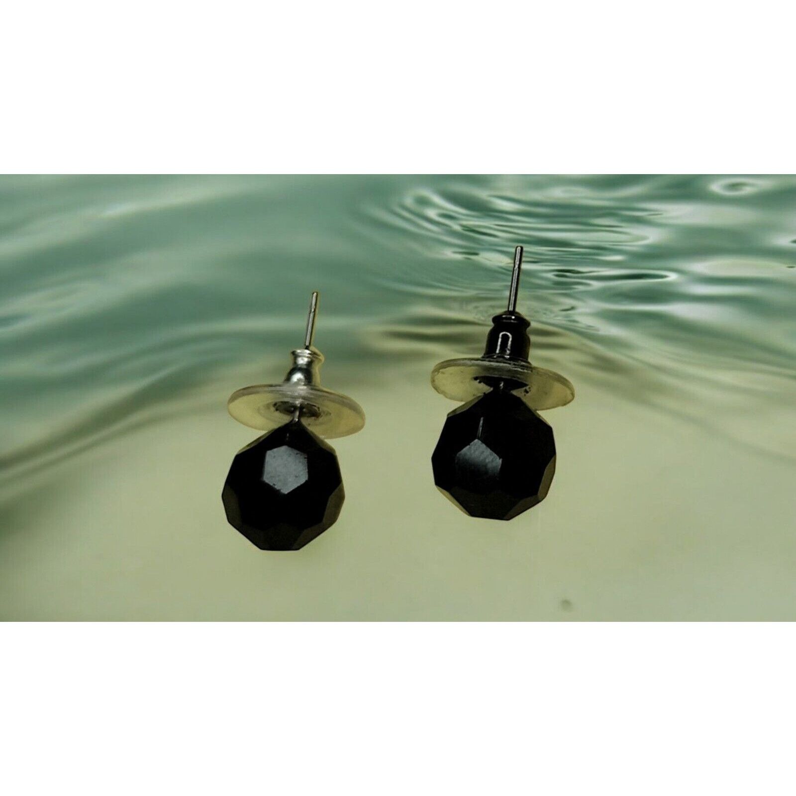 Other Black Glass Ball Earrings Jewelry Sphere Stud Whimsygoth Size ONE SIZE - 2 Thumbnail