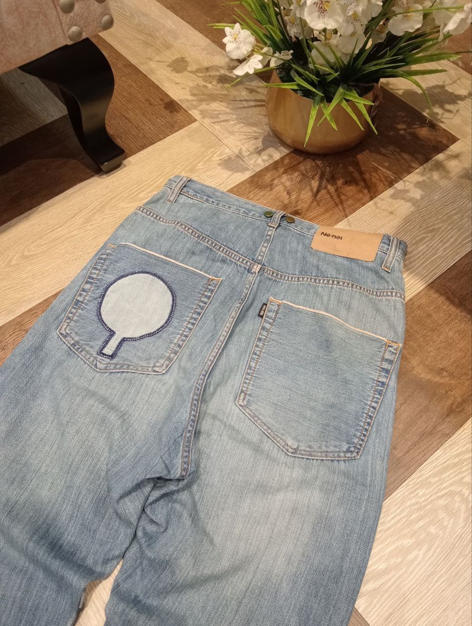 Ne-Net NE-NET ISSEY MIYAKE DISTRESSED BLUE DENIM PANTS Size US 30 / EU 46 - 10 Thumbnail