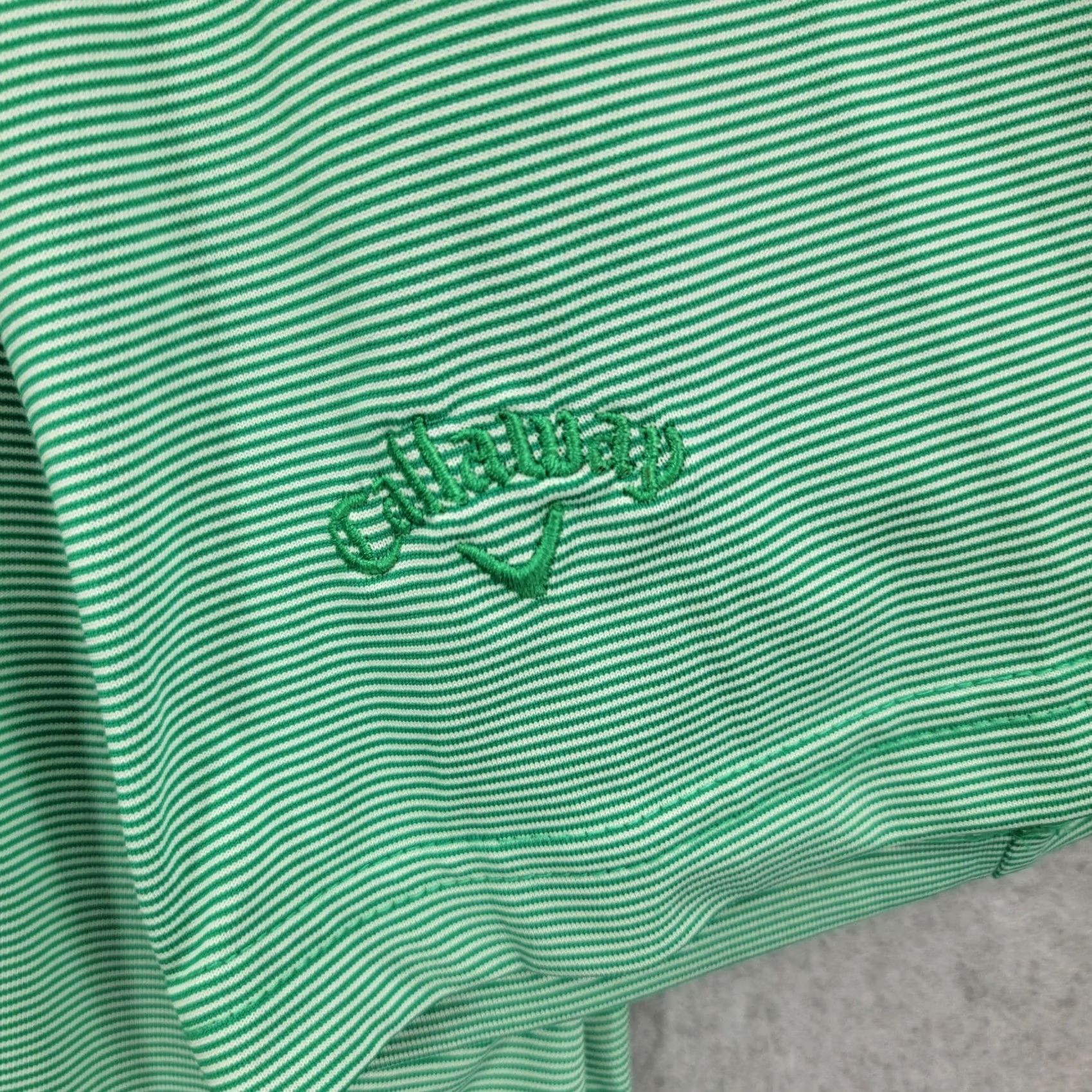 Callaway Callaway Golf Shirt Mens XXL Green Striped Polo Opti-Dri Short Sleeve Size US XXL / EU 58 / 5 - 2 Thumbnail