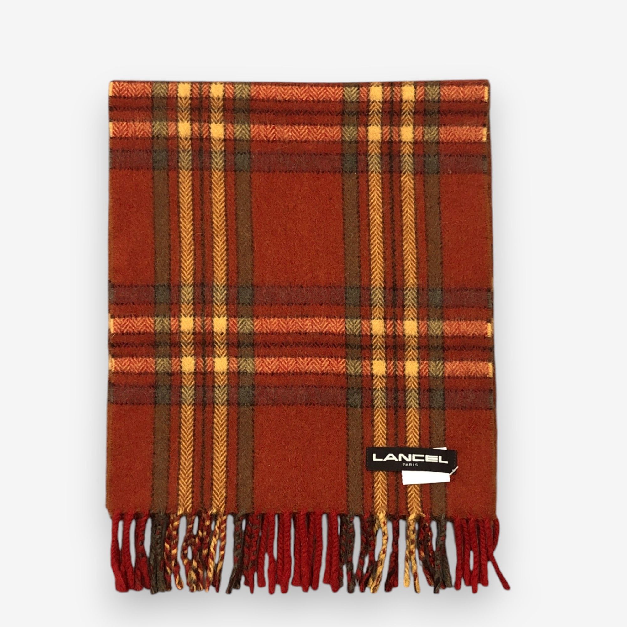 Lancel Vintage Lancel Scarf Muffler Wool Plaid Winter Scarves Size ONE SIZE - 2 Thumbnail